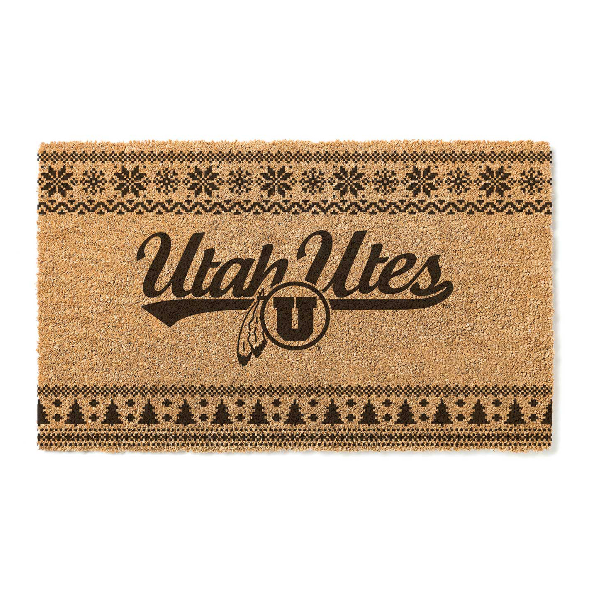 Utah Utes 18" x 30" Holiday Coir Doormat
