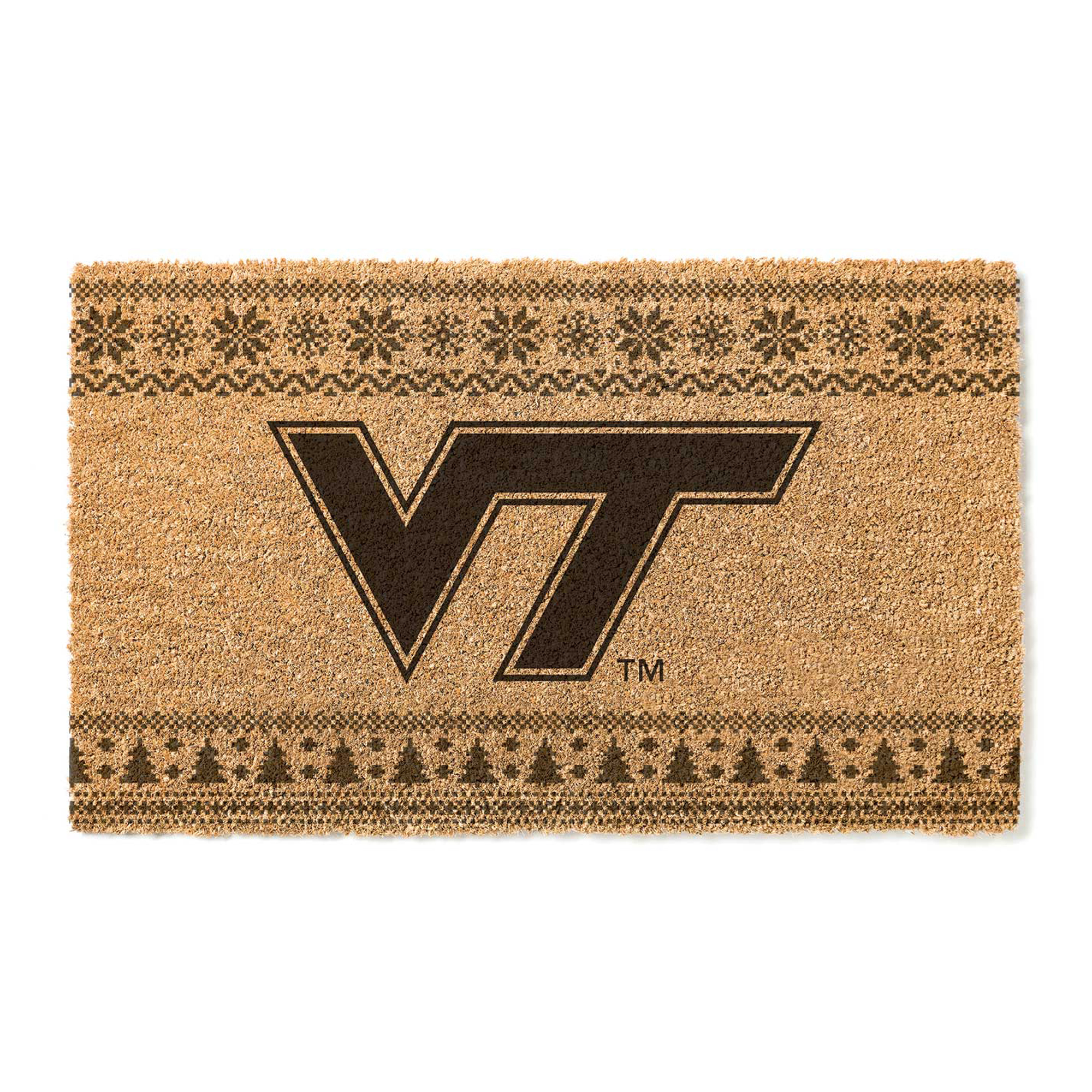 Virginia Tech Hokies 18" x 30" Holiday Coir Doormat
