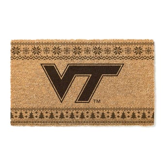 Virginia Tech Hokies 18" x 30" Holiday Coir Doormat