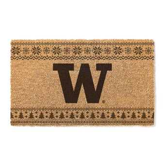 Washington Huskies 18" x 30" Holiday Coir Doormat