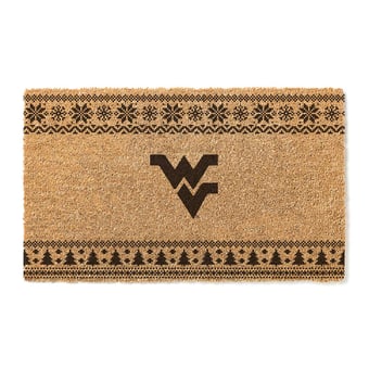 "West Virginia Mountaineers 18"" x 30"" Holiday Coir Doormat"