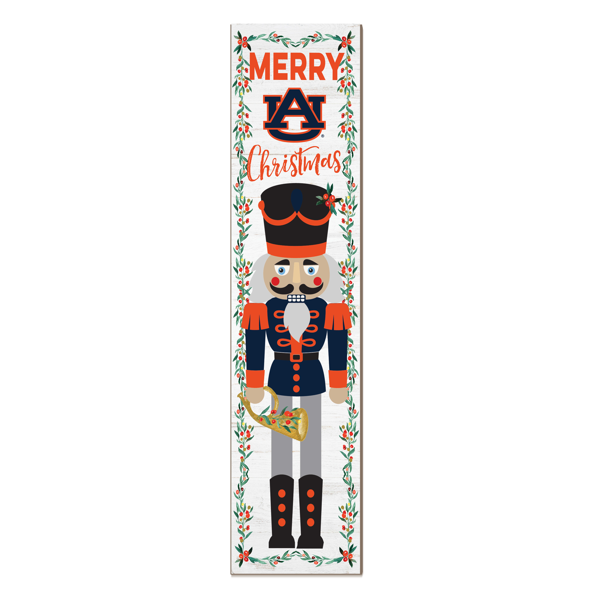 Auburn Tigers 11" x 46" Nutcracker Holiday Leaner Sign