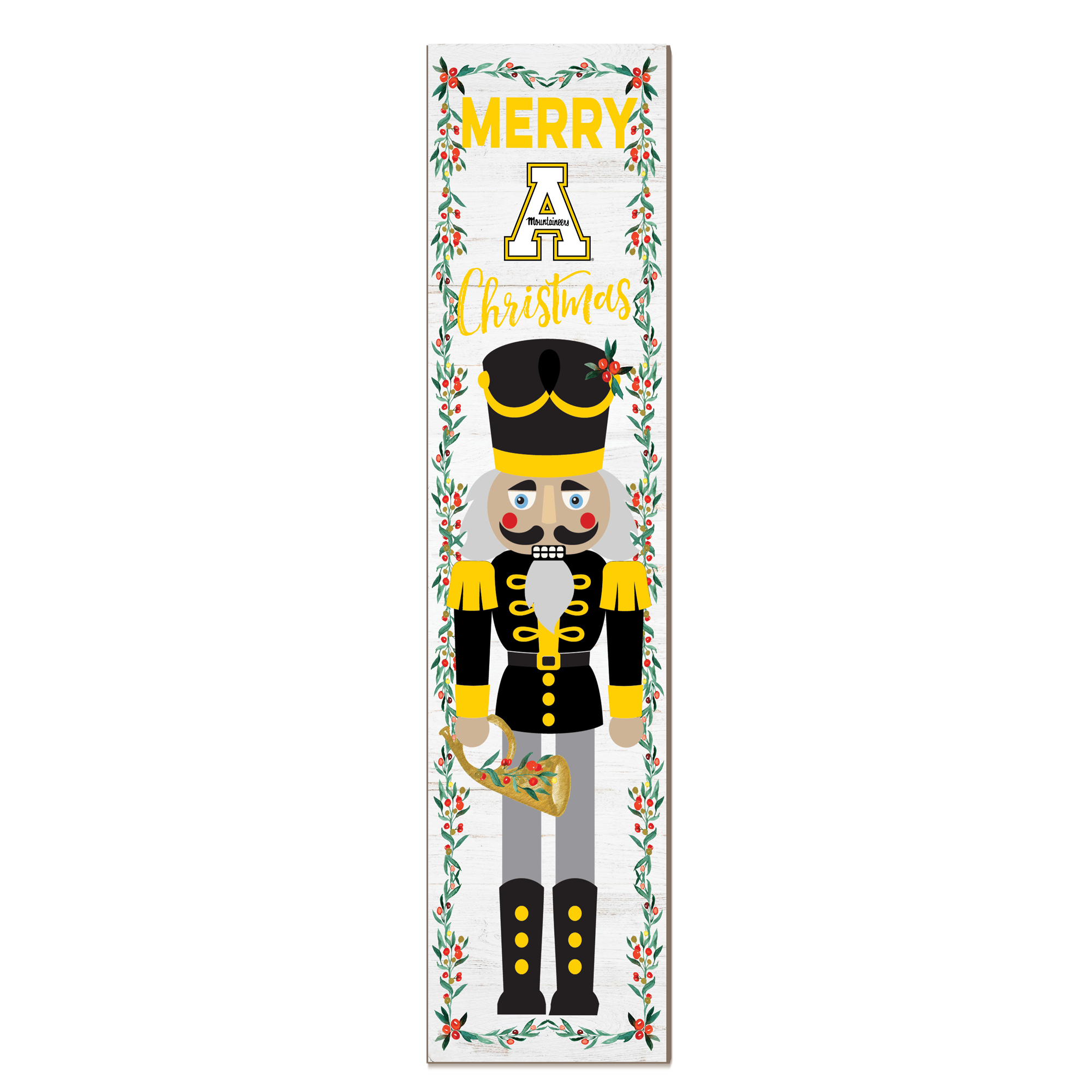 Appalachian State Mountaineers 11" x 46" Nutcracker Holiday Leaner Sign