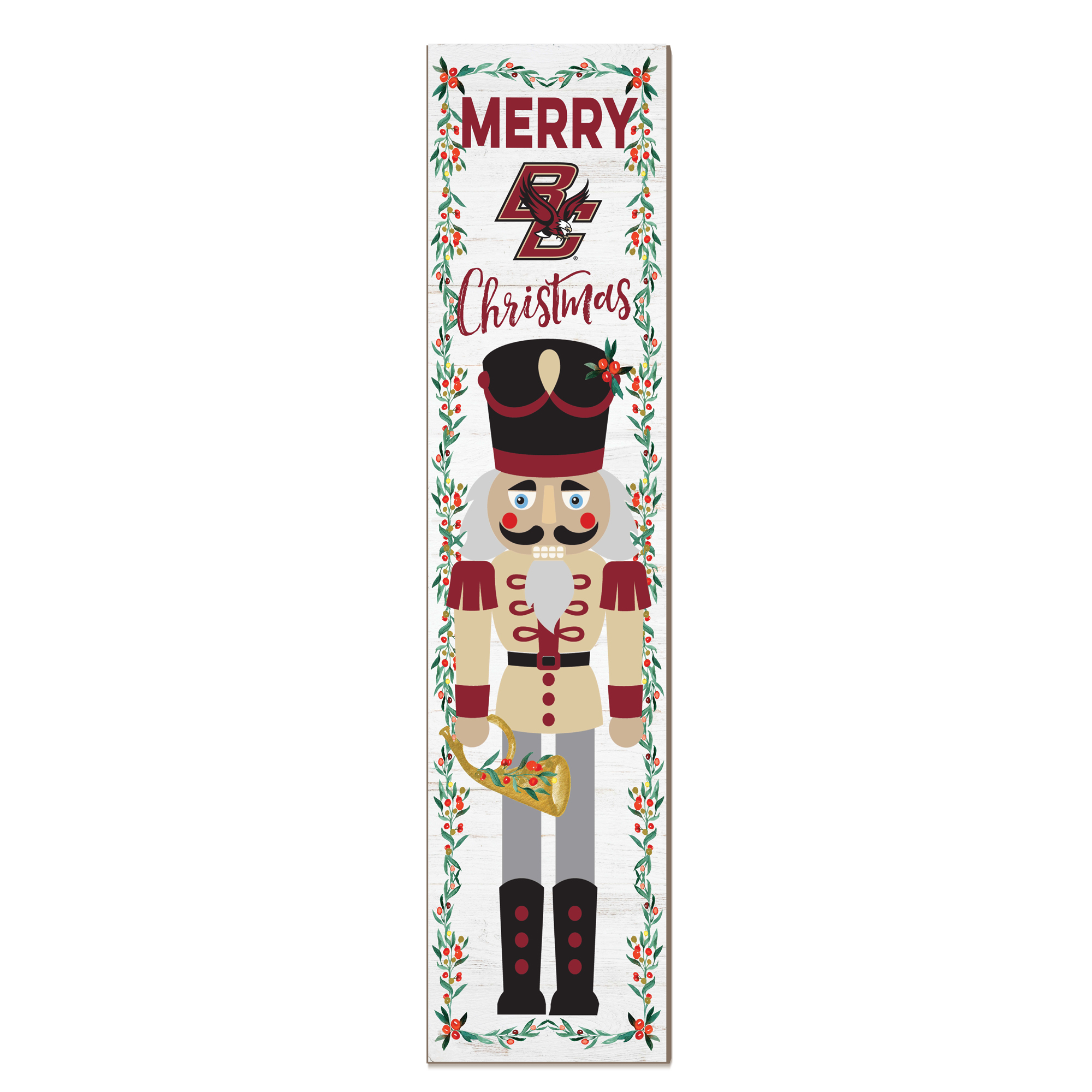 Boston College Eagles 11" x 46" Nutcracker Holiday Leaner Sign