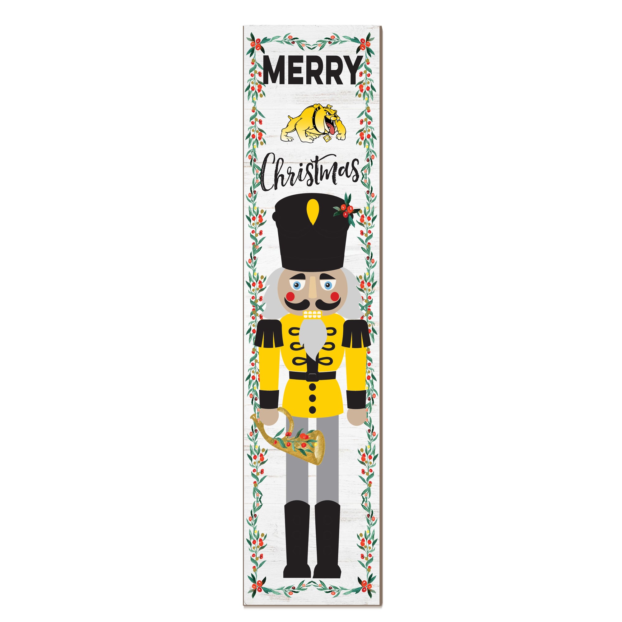 Bowie State Bulldogs 11" x 46" Nutcracker Holiday Leaner Sign