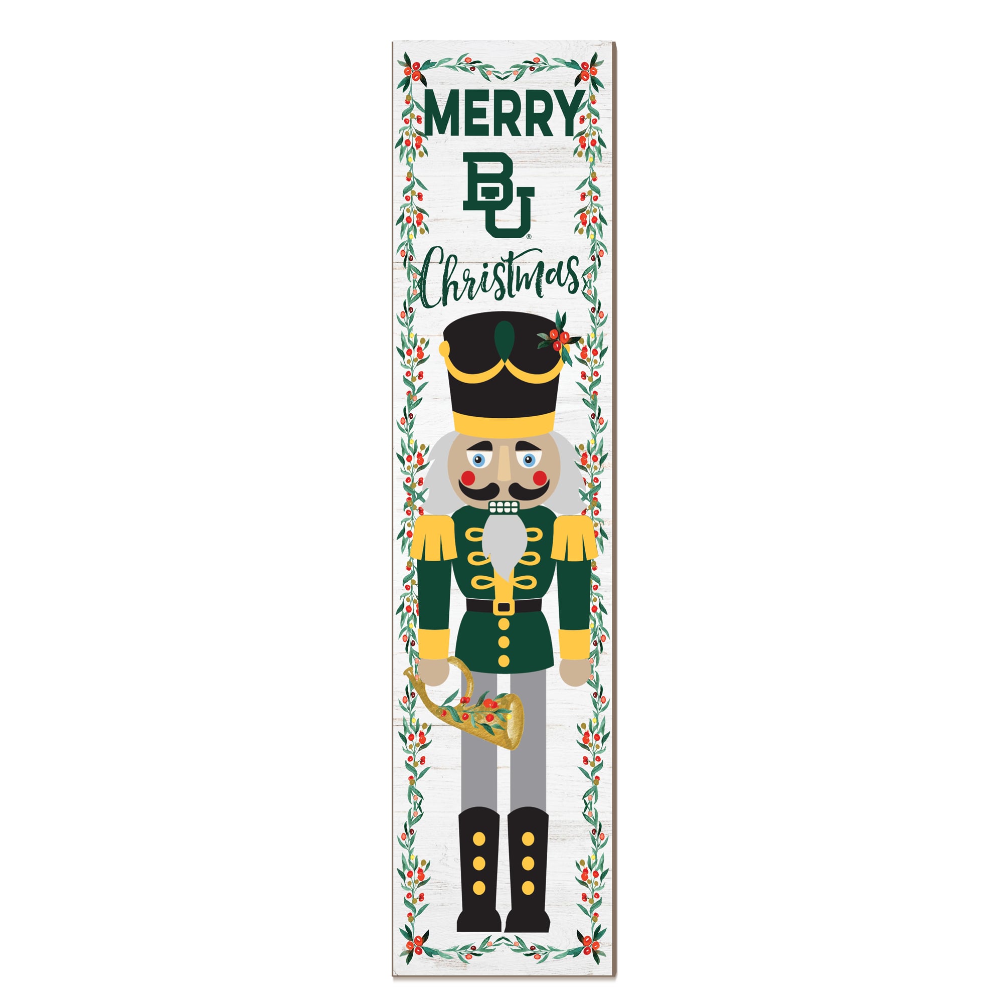 Baylor Bears 11" x 46" Nutcracker Holiday Leaner Sign