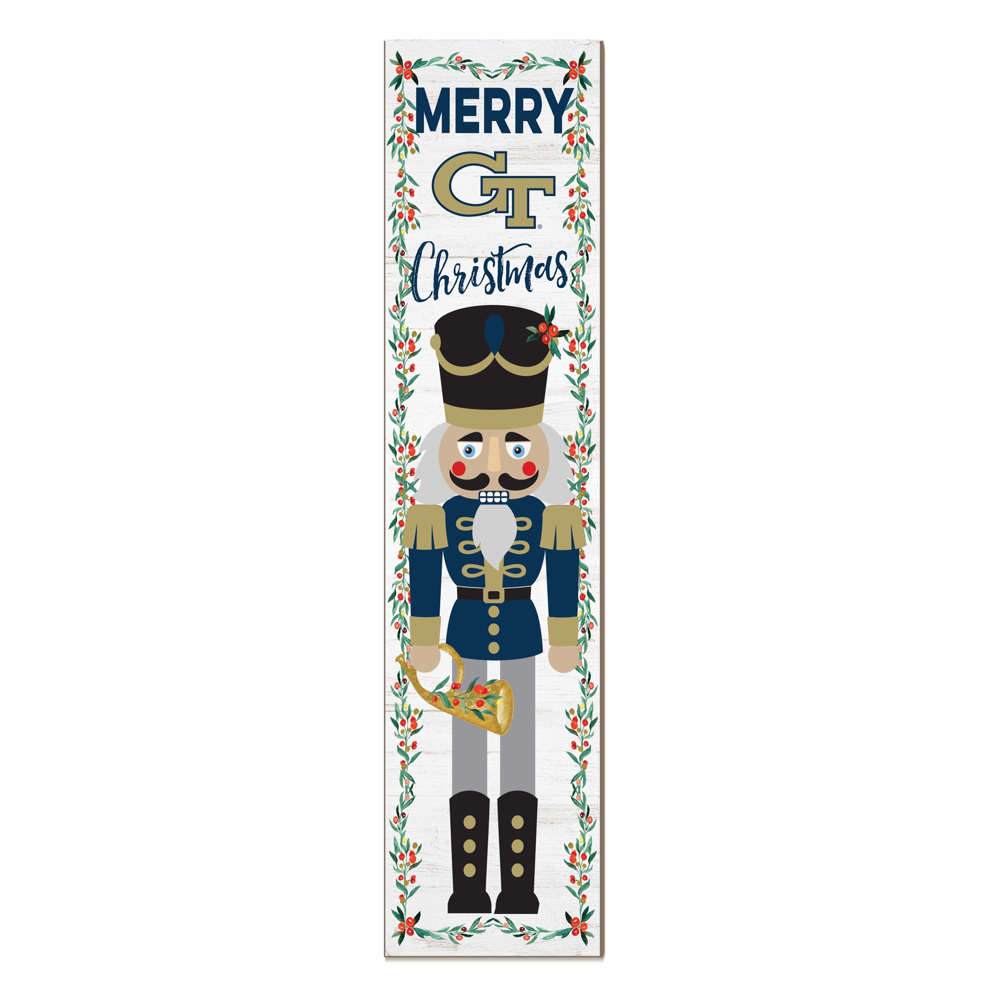 Georgia Tech Yellow Jackets 11" x 46" Nutcracker Holiday Leaner Sign