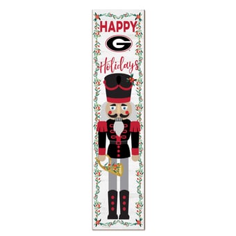 Georgia Bulldogs 11" x 46" Nutcracker Holiday Leaner Sign
