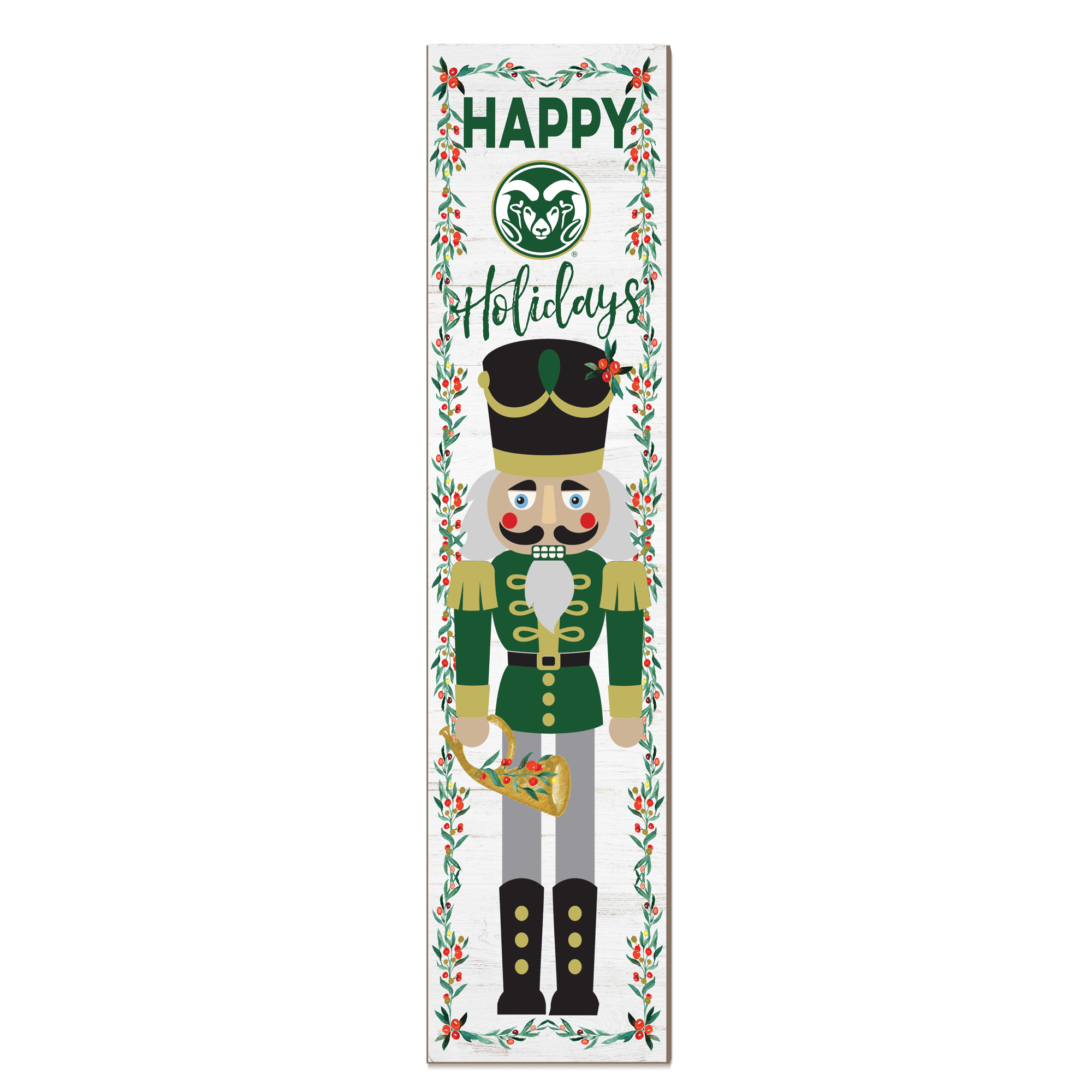 Colorado State Rams 11" x 46" Nutcracker Holiday Leaner Sign
