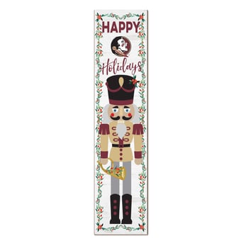 "Florida State Seminoles 11"" x 46"" Nutcracker Holiday Leaner Sign"