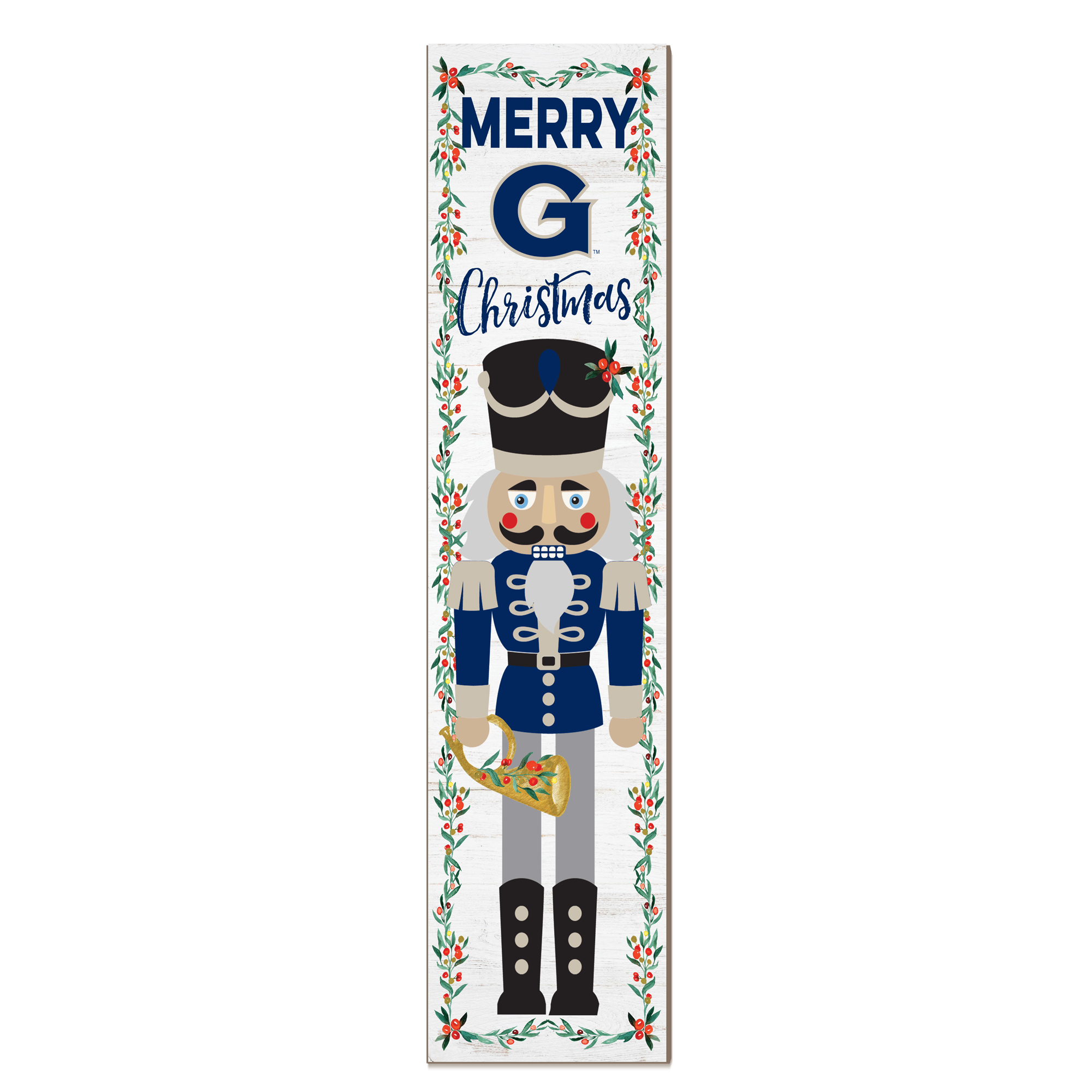 Georgetown Hoyas 11" x 46" Nutcracker Holiday Leaner Sign