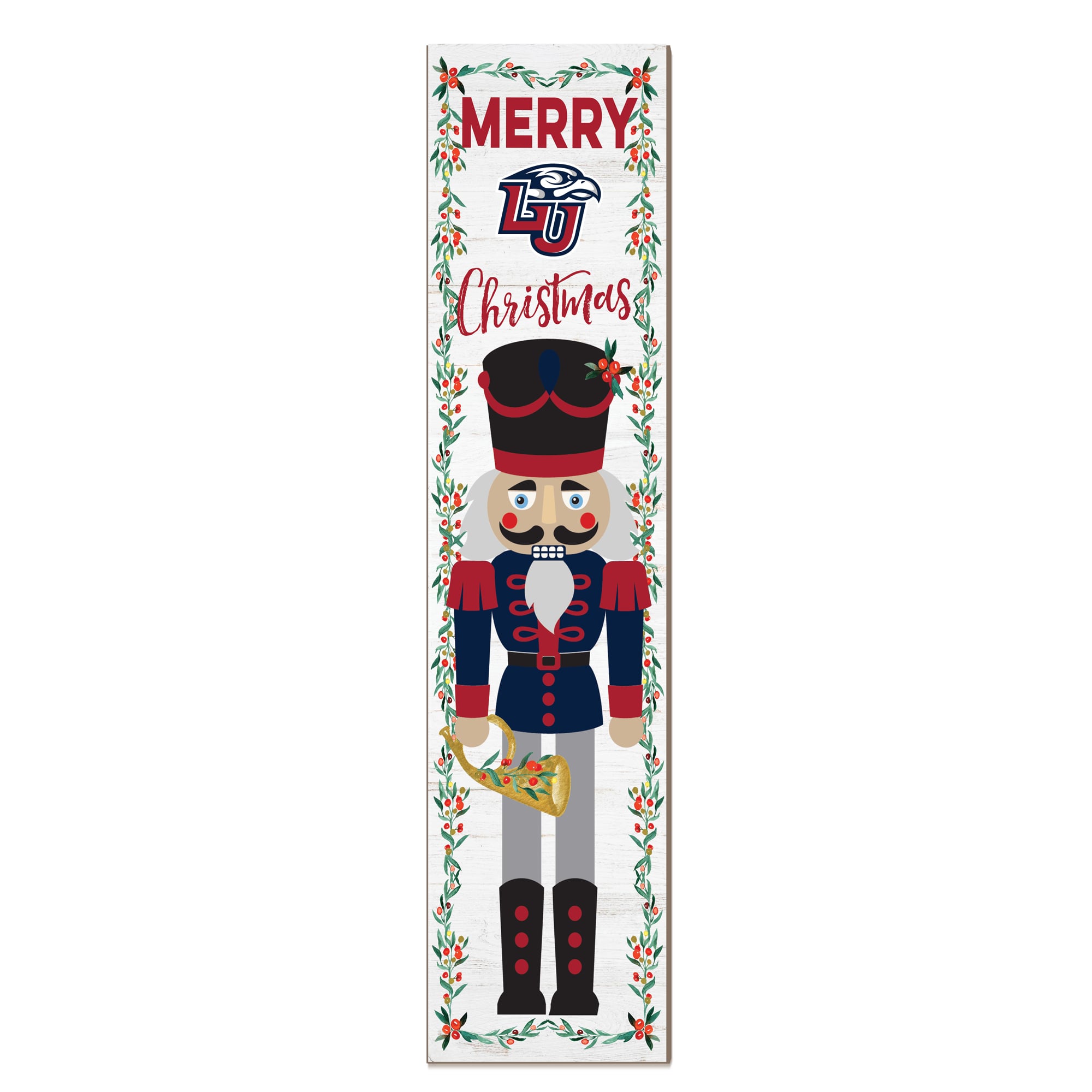 Liberty Flames 11" x 46" Nutcracker Holiday Leaner Sign