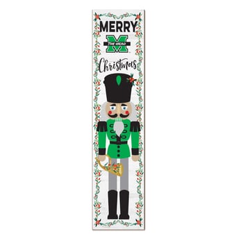 Marshall Thundering Herd 11" x 46" Nutcracker Holiday Leaner Sign