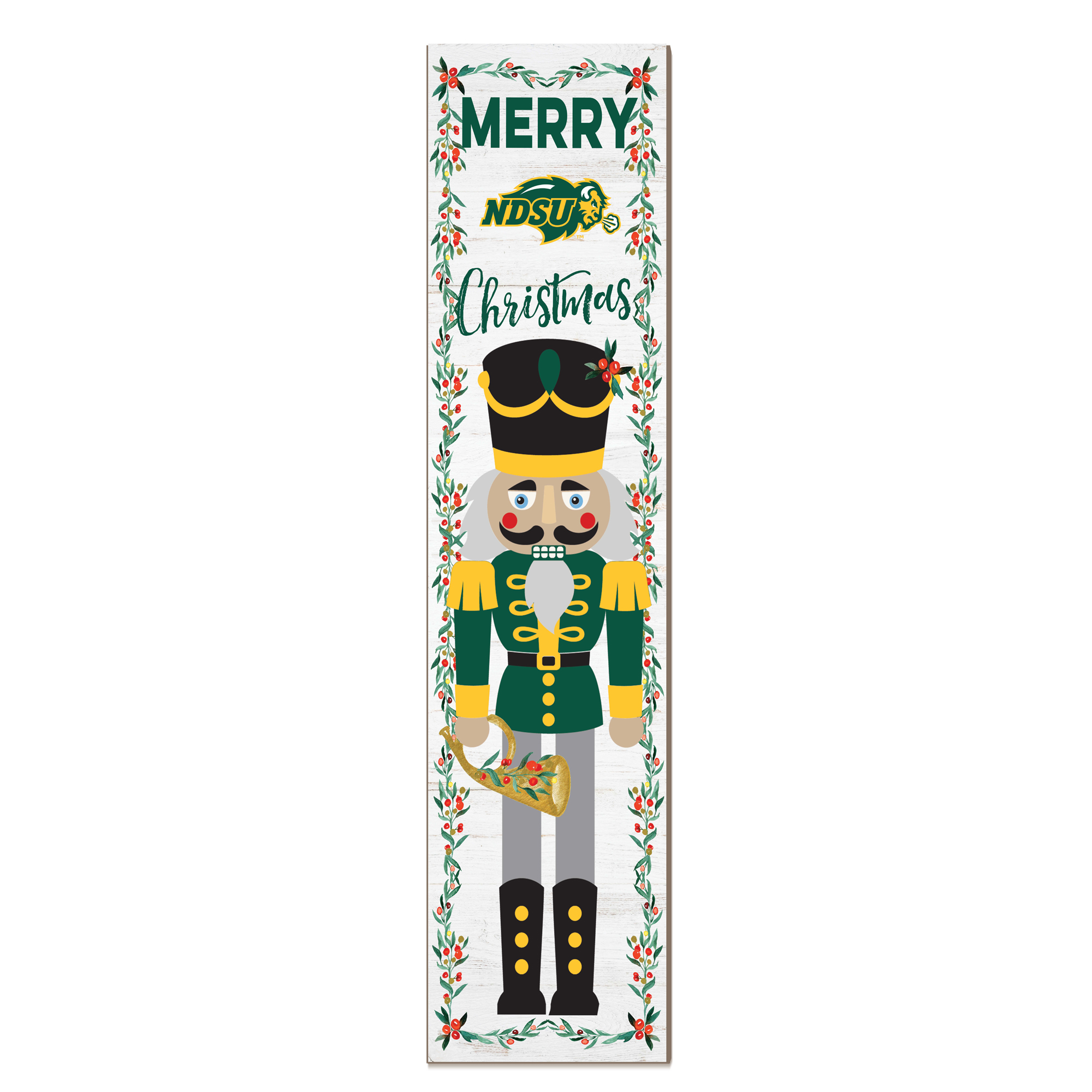 NDSU Bison 11" x 46" Nutcracker Holiday Leaner Sign