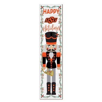 Oklahoma State Cowboys 11" x 46" Nutcracker Holiday Leaner Sign