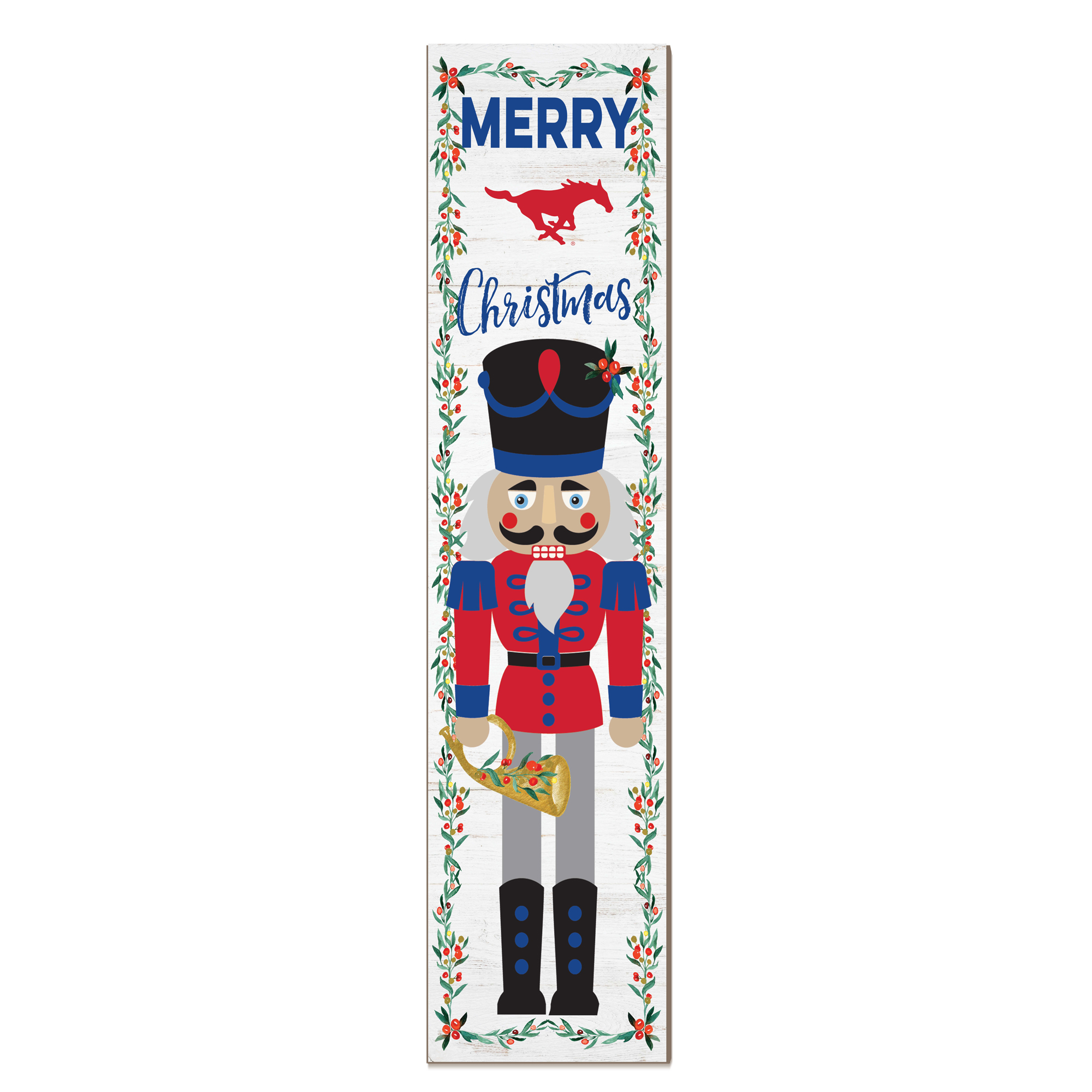 SMU Mustangs 11″ x 46″ Nutcracker Holiday Leaner Sign SMU Mustangs 11″ x 46″ Nutcracker Holiday Leaner Sign