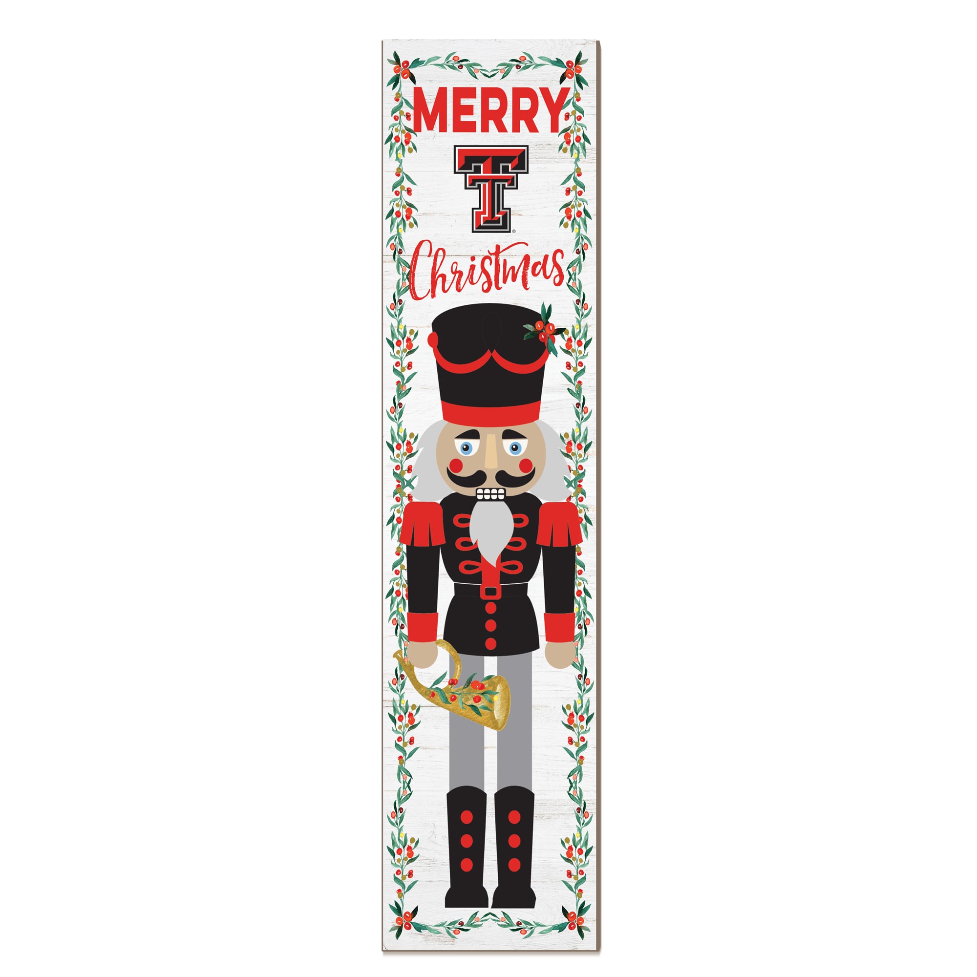 Texas Tech Red Raiders 11" x 46" Nutcracker Holiday Leaner Sign