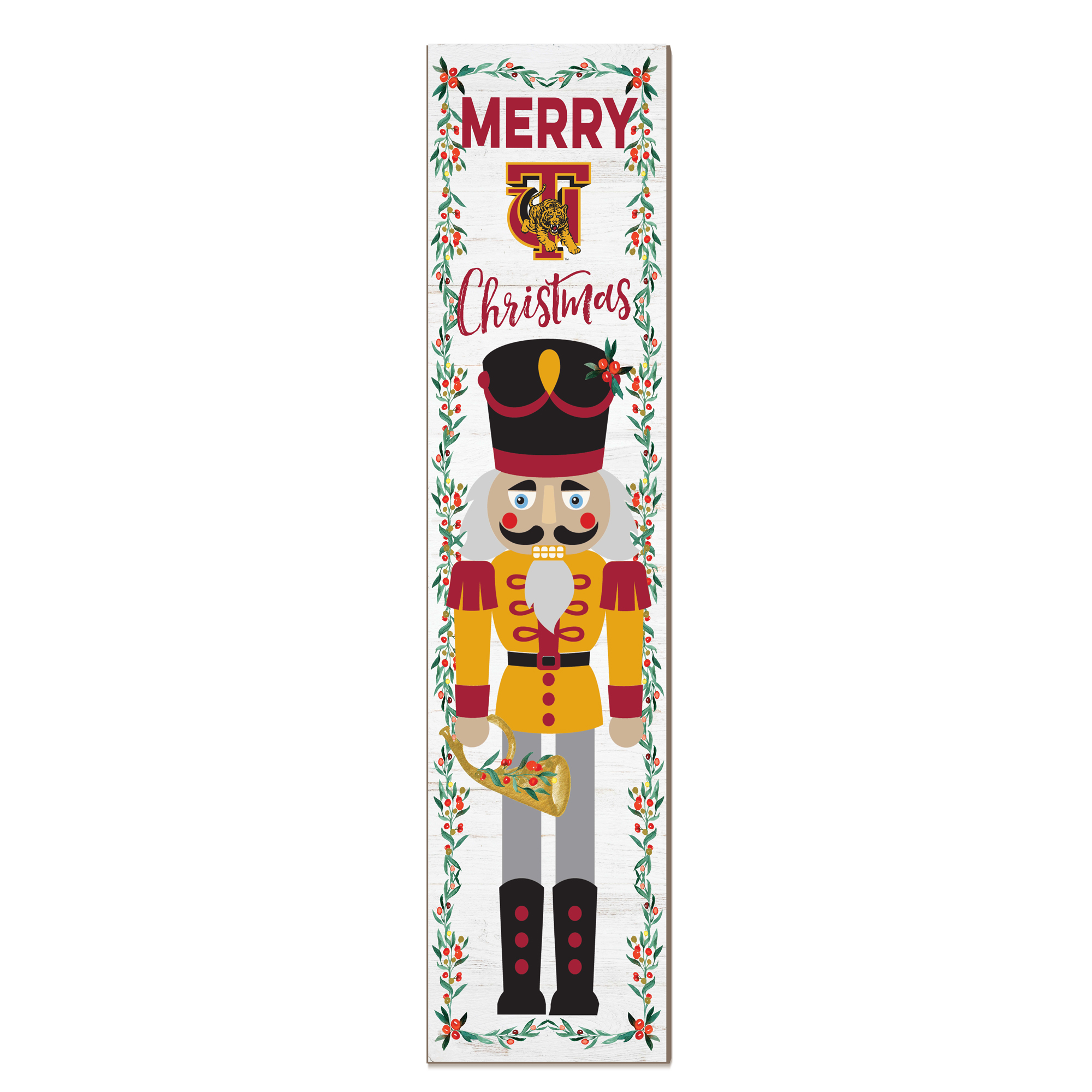 Tuskegee Golden Tigers 11" x 46" Nutcracker Holiday Leaner Sign
