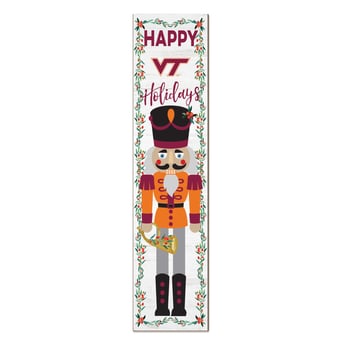 Virginia Tech Hokies 11" x 46" Nutcracker Holiday Leaner Sign