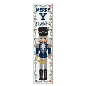 Yale Bulldogs 11" x 46" Nutcracker Holiday Leaner Sign