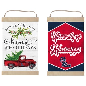 "Ole Miss Rebels 12"" x 20"" Reversible Banner Sign"