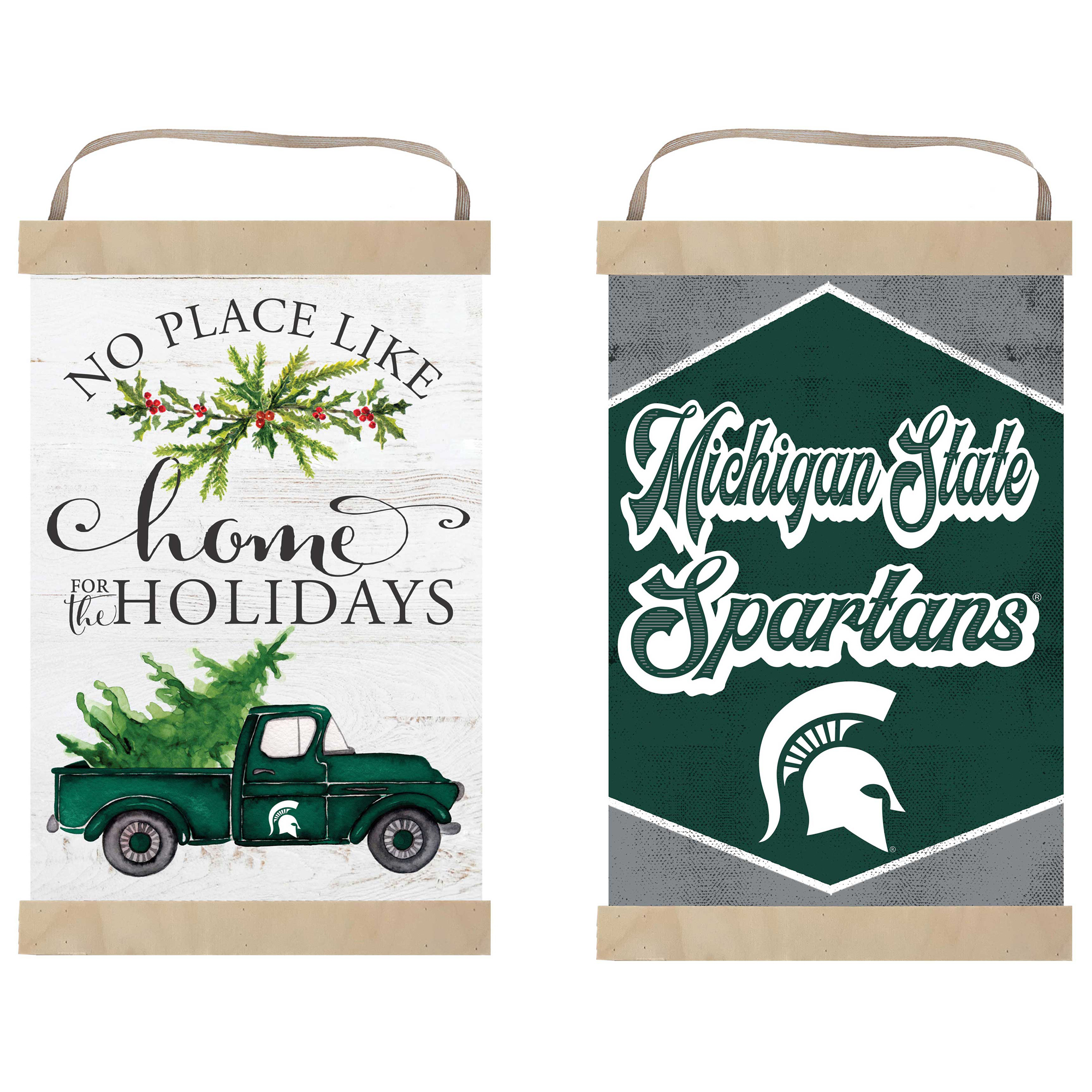 Michigan State Spartans 12" x 20" Reversible Banner Sign