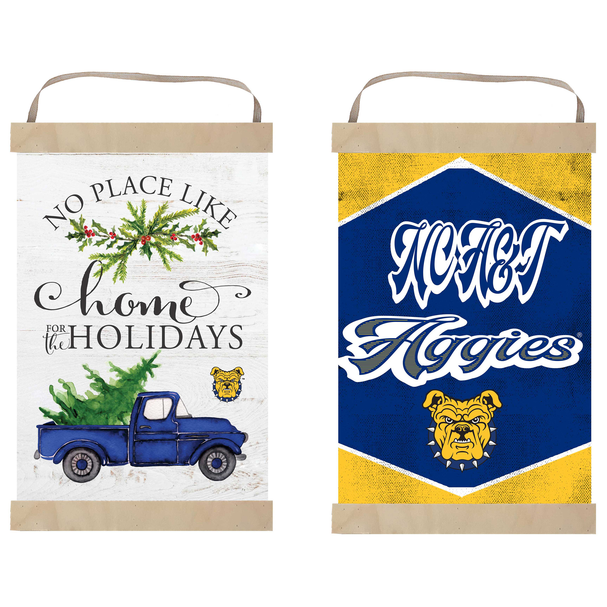 North Carolina A&T Aggies 12" x 20" Reversible Banner Sign