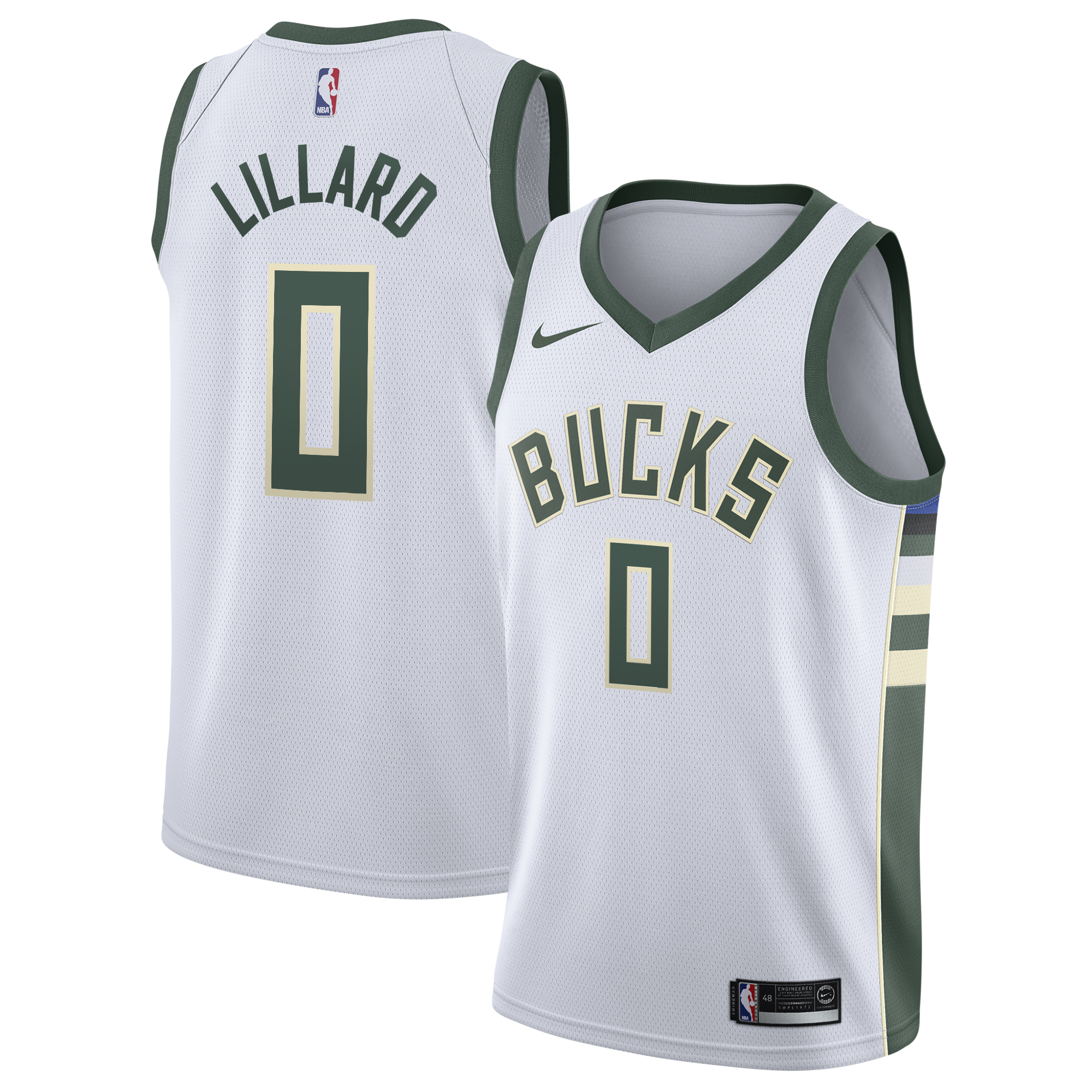 Unisex Nike Damian Lillard White Milwaukee Bucks Swingman Player Jersey - Association Edition