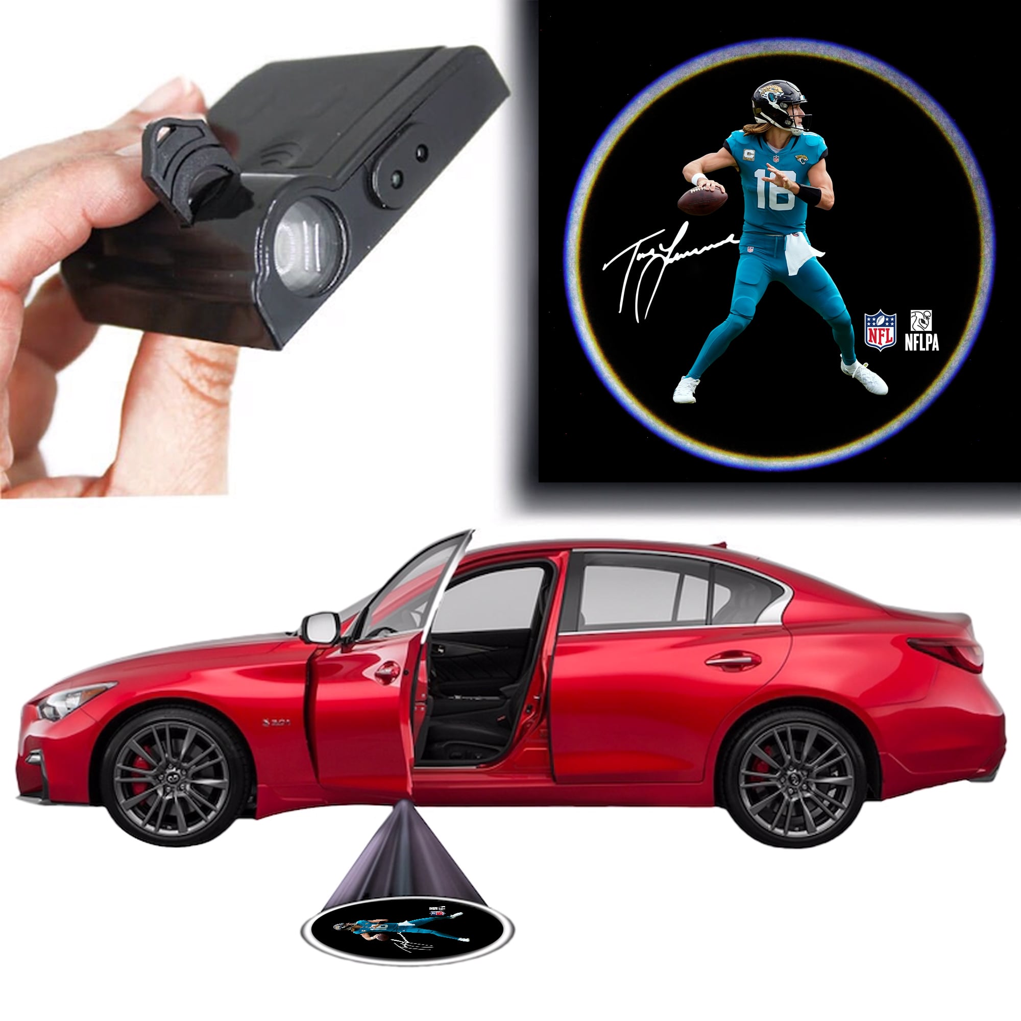 Trevor Lawrence Jacksonville Jaguars Player LED Car Door Light