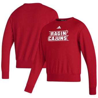 Men's adidas Cardinal Louisiana Ragin' Cajuns Sideline Premium Retro Crew Pullover