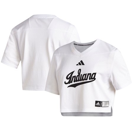 Women's adidas White Indiana Hoosiers Sideline Crop Jersey