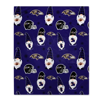 Baltimore Ravens 60" x 70" Gnome Helmet Blanket