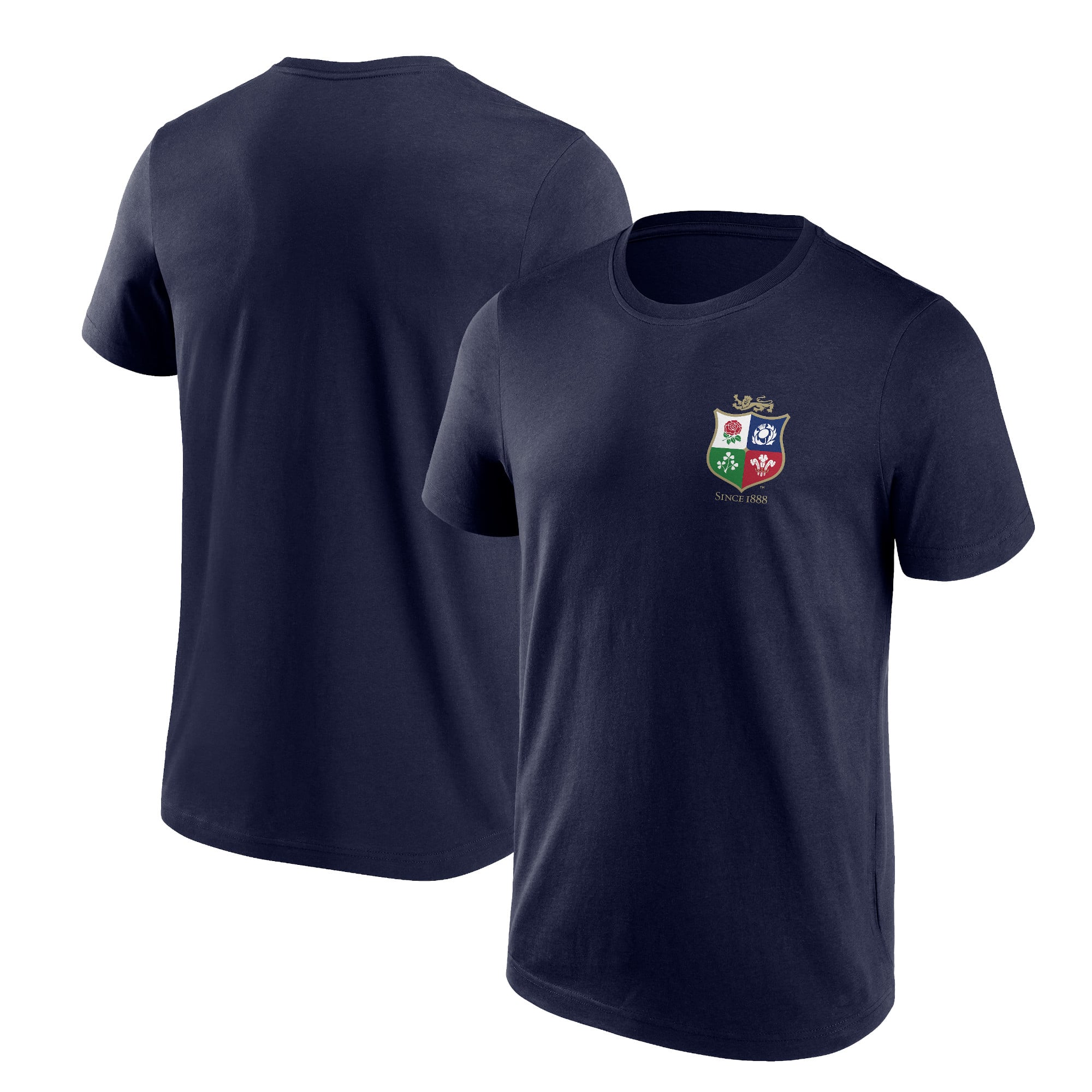 T-shirt à petit écusson des Lions britanniques et irlandais - Marine: retailer-supplied image