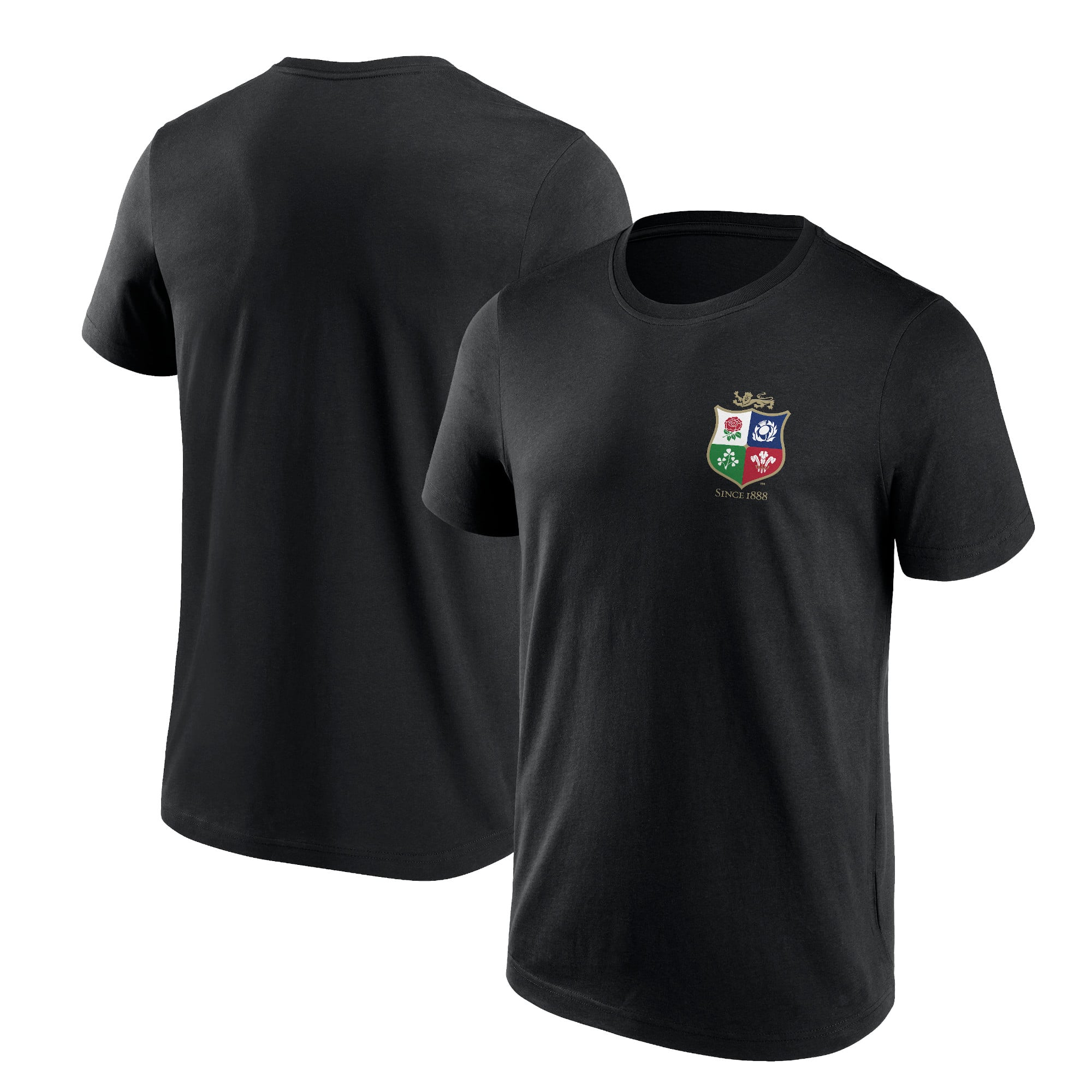 T-shirt à petit écusson des Lions britanniques et irlandais - Noir: retailer-supplied image