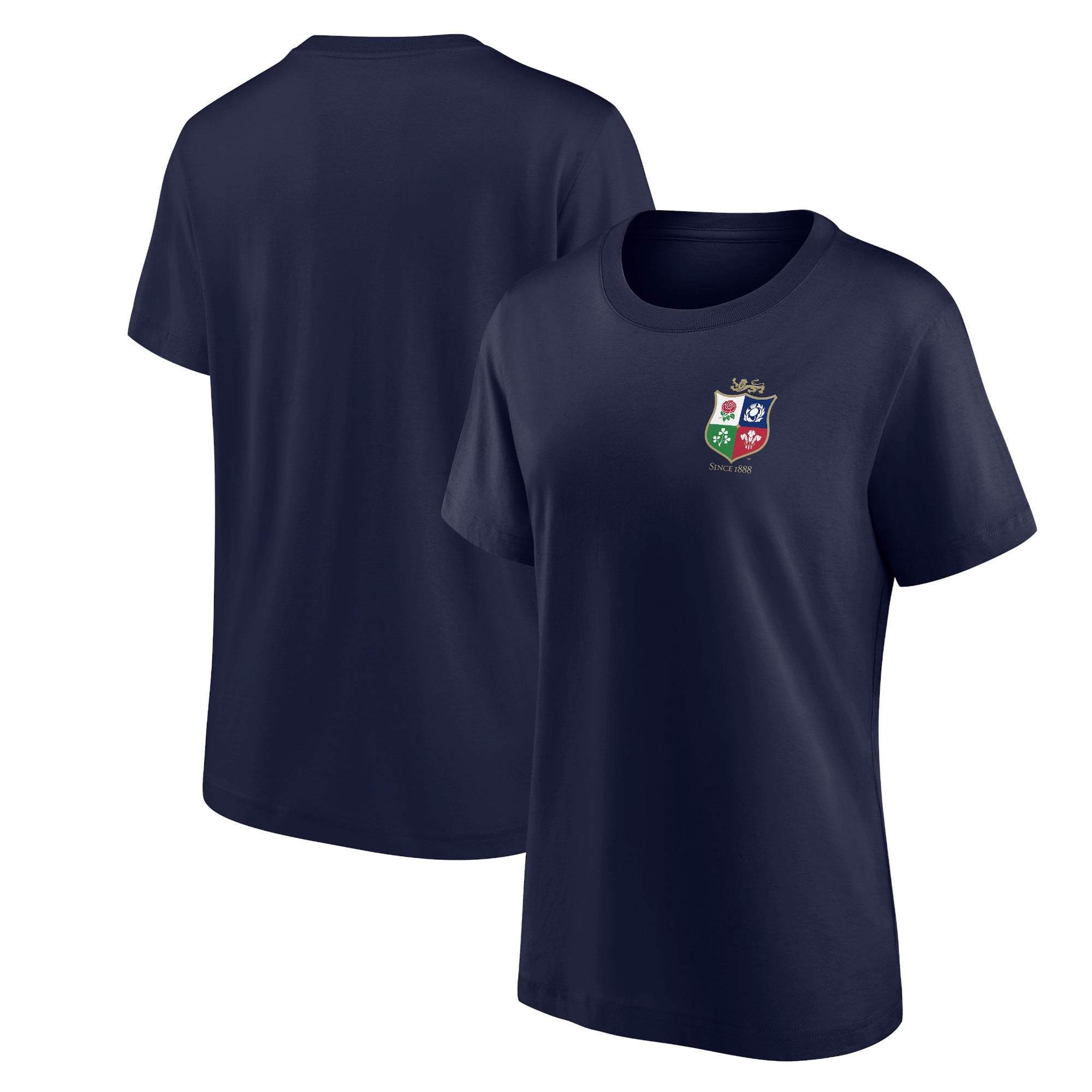 T-shirt à petit écusson des Lions britanniques et irlandais - Marine - Femme: retailer-supplied image