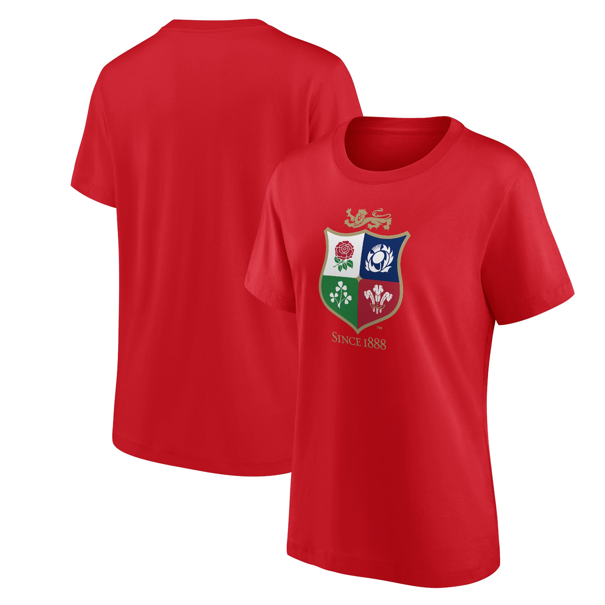 T-shirt avec logo des Lions britanniques et irlandais - Rouge - Femme: retailer-supplied image