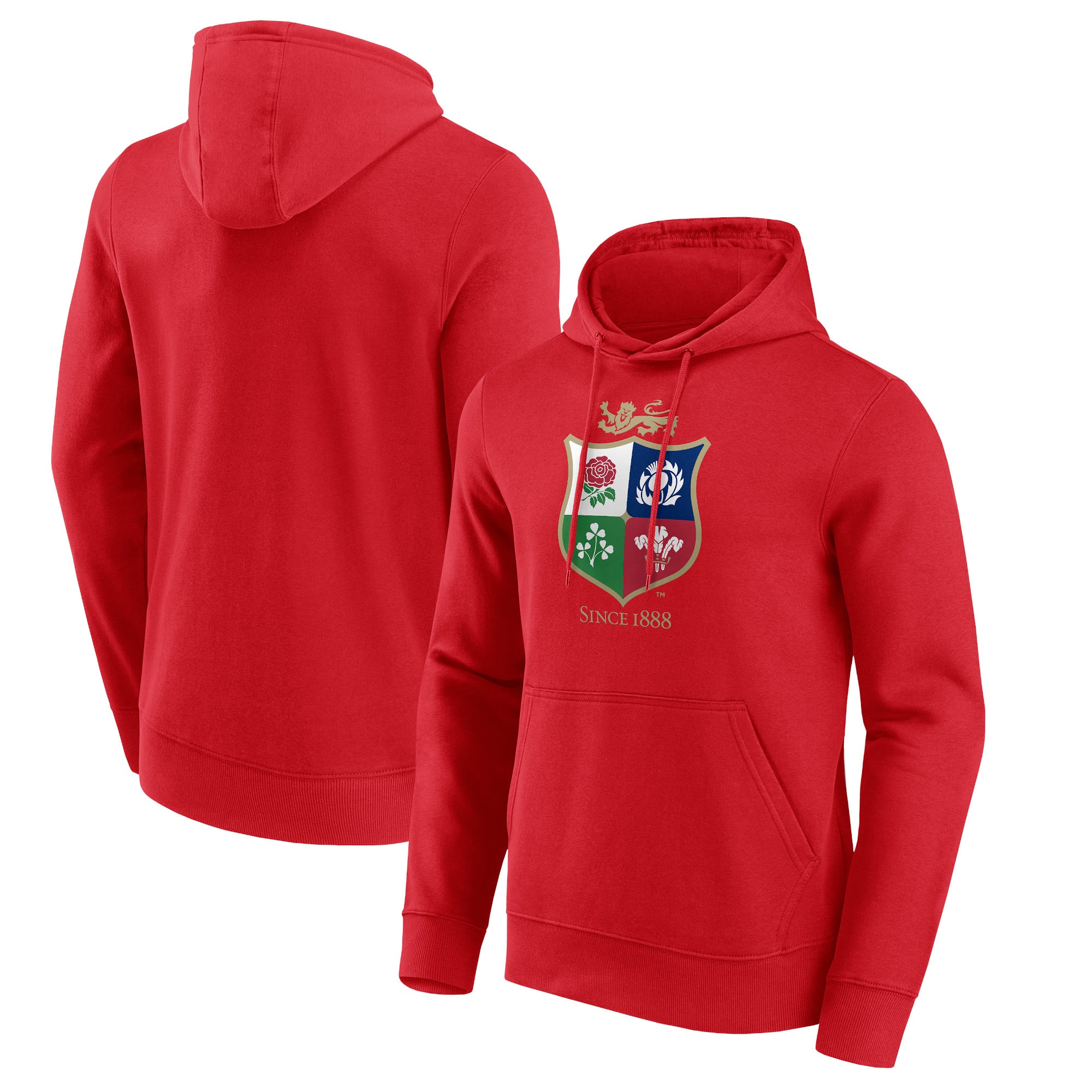 Sweat à capuche avec logo des Lions britanniques et irlandais - Rouge: retailer-supplied image