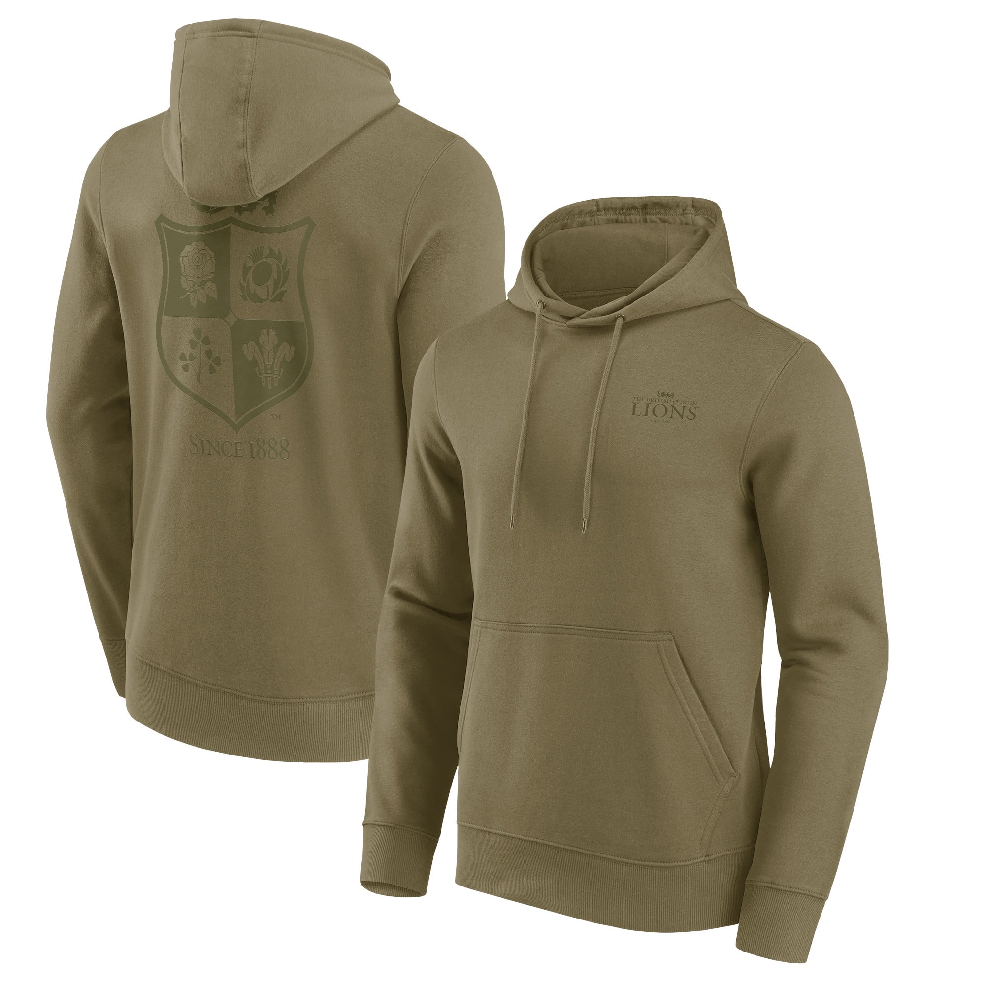 Sweat à capuche à motif monochrome des Lions britanniques et irlandais - Vert: retailer-supplied image