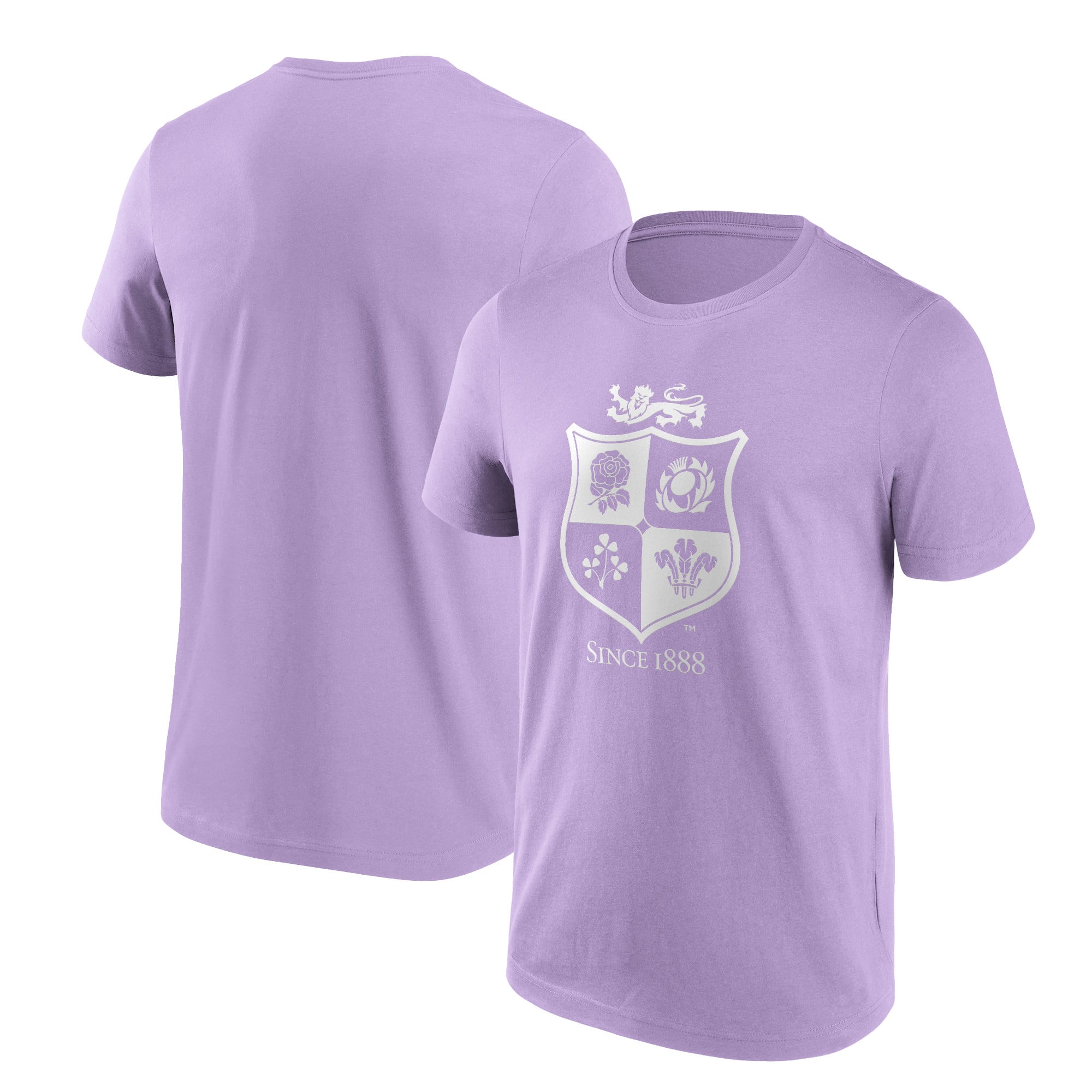 T-shirt graphique avec logo mono des Lions britanniques et irlandais - Violet: retailer-supplied image