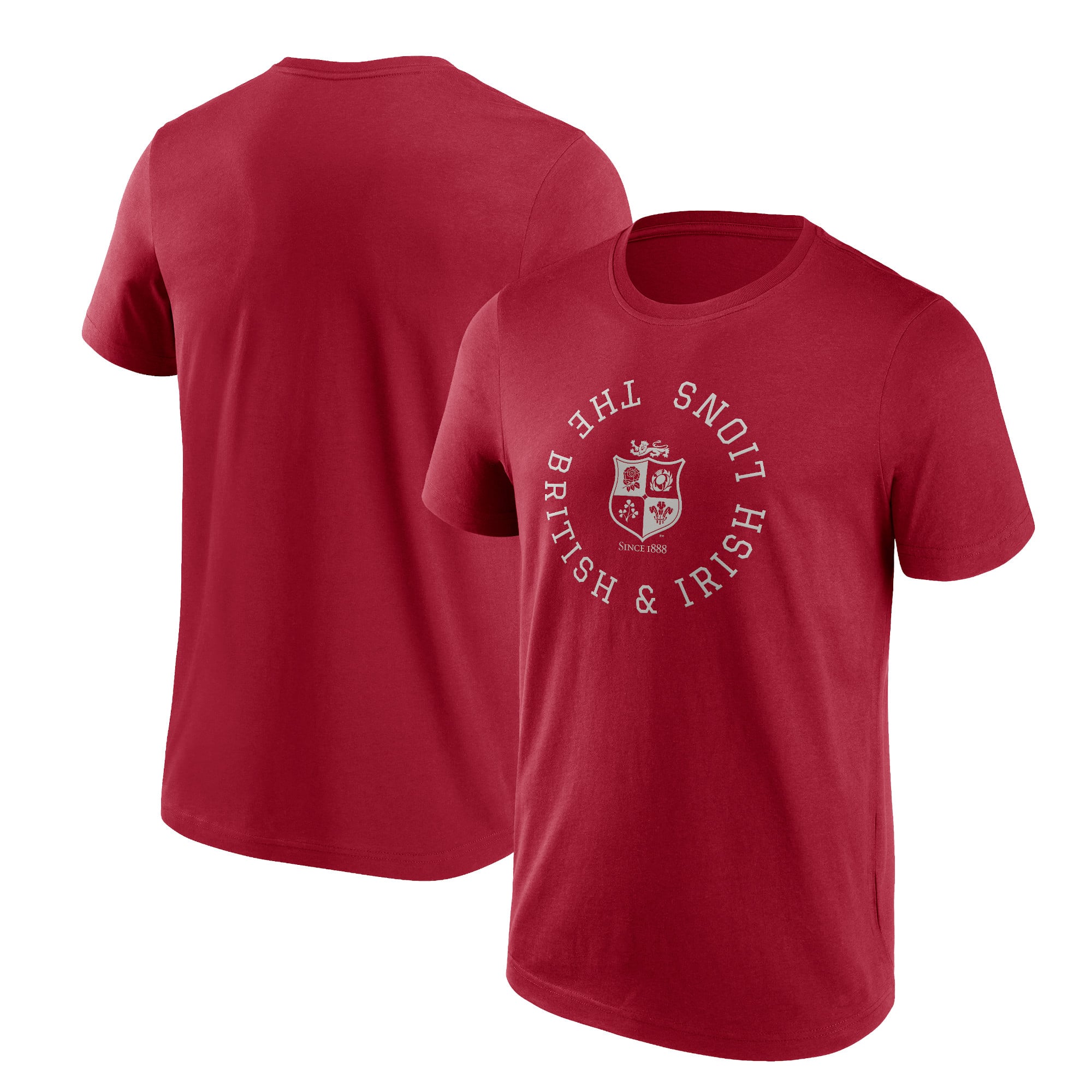 British & Irish Lions Loop Graphic T-Shirt - Claret: retailer-supplied image