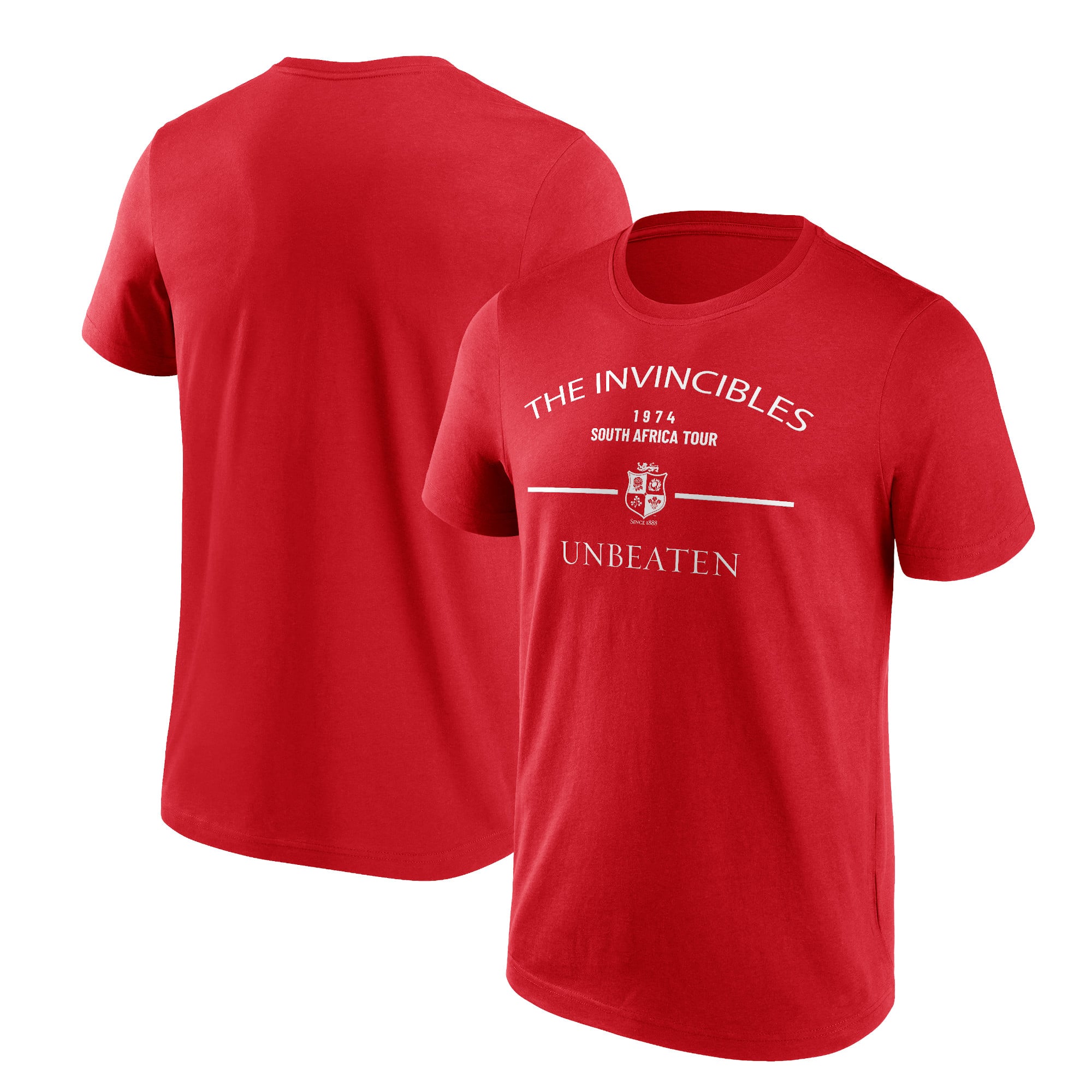 T-shirt graphique de la ville natale des Lions britanniques et irlandais Invincibles - Rouge: retailer-supplied image