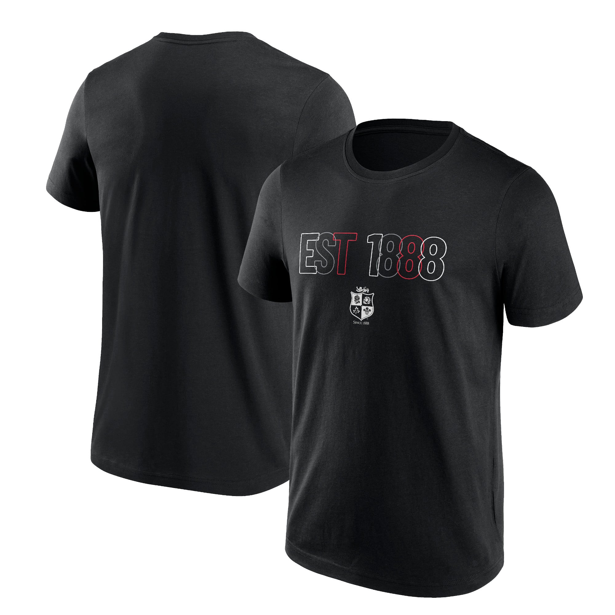 T-shirt graphique des Lions britanniques et irlandais établis en 1888 - Noir: retailer-supplied image