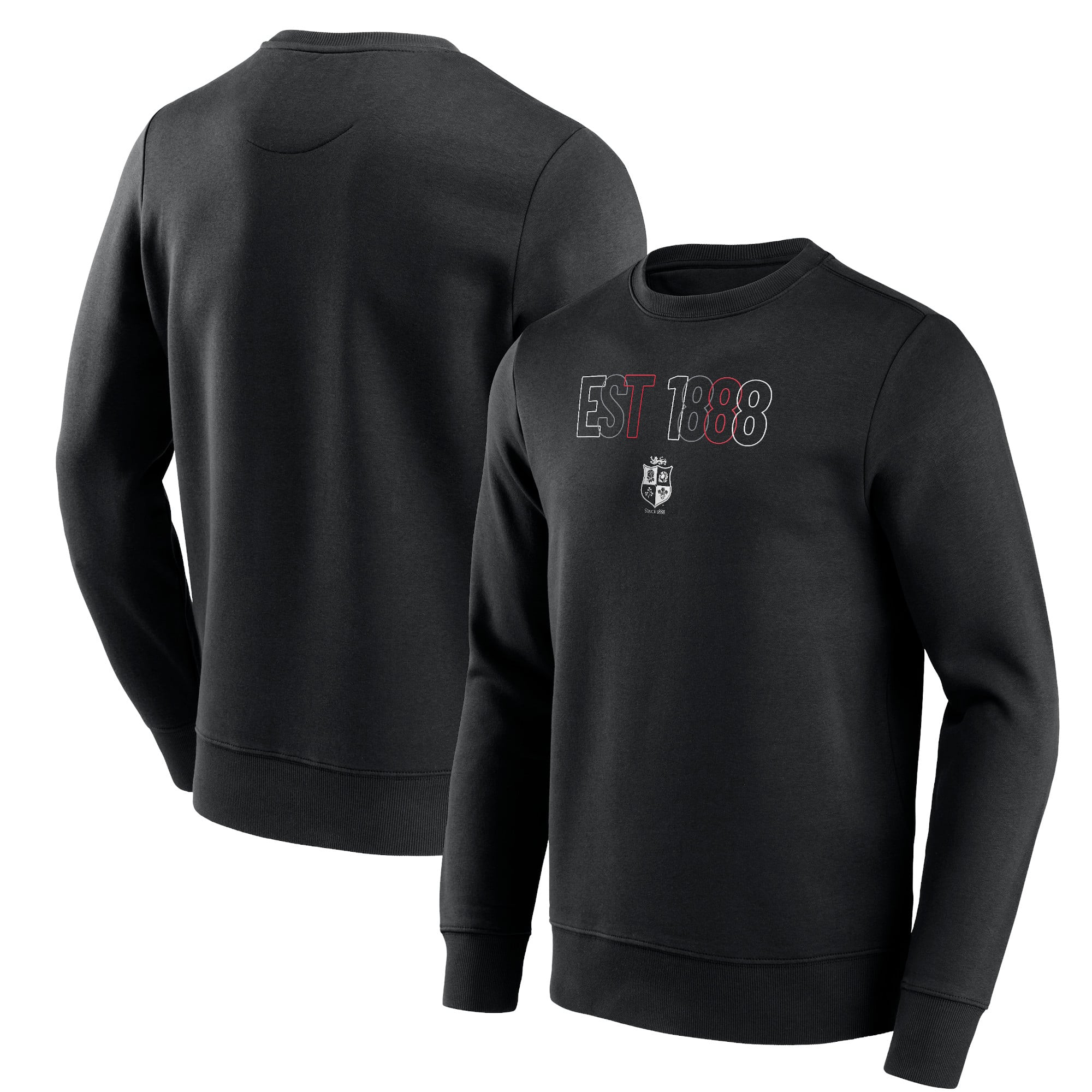 British & Irish Lions Established 1888 Graphic Crew Sweatshirt - Black: retailer-supplied image