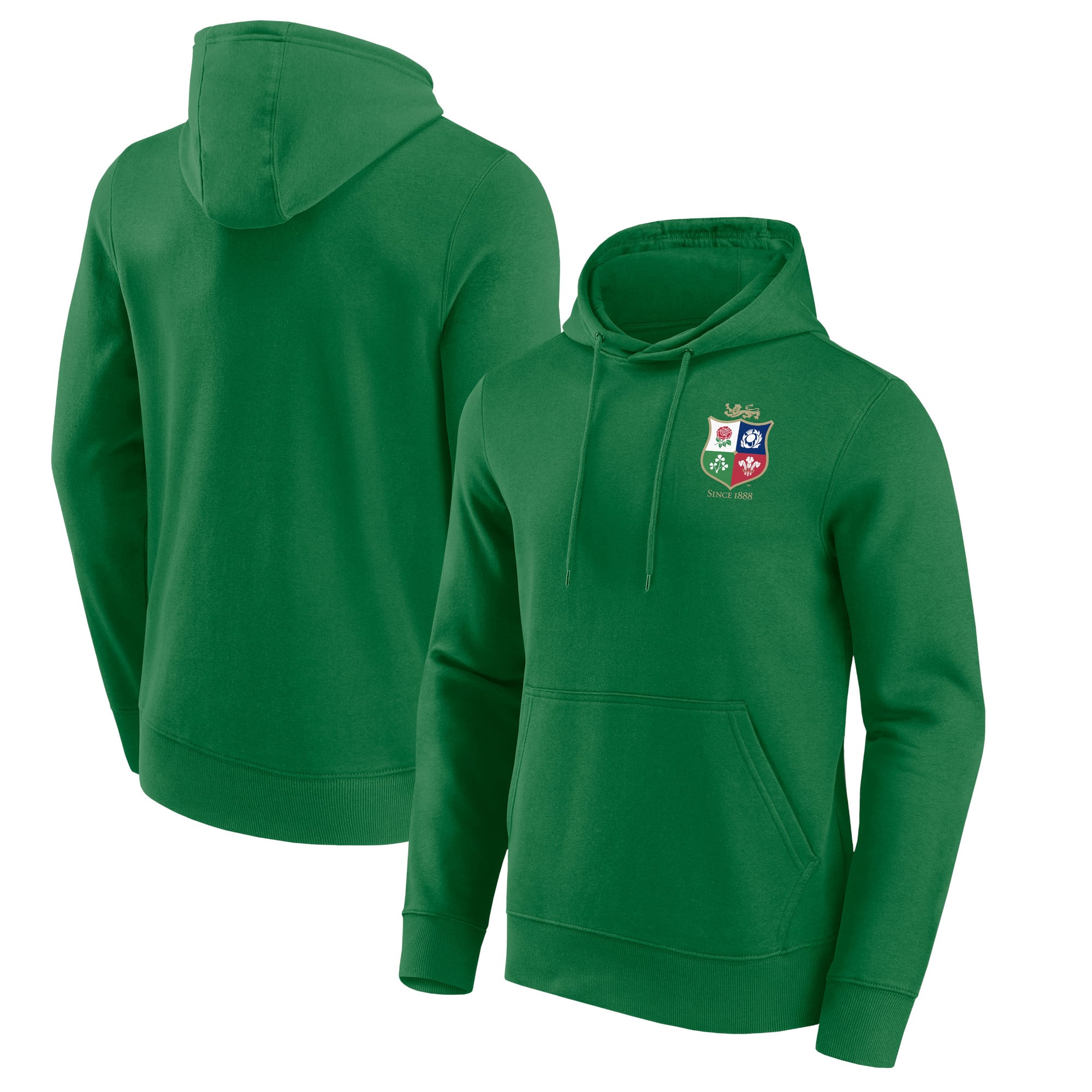 Sweat à capuche avec petit écusson des Lions britanniques et irlandais - Vert: retailer-supplied image