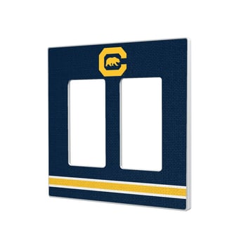 Keyscaper Cal Bears Stripe Design Double Rocker Lightswitch Plate