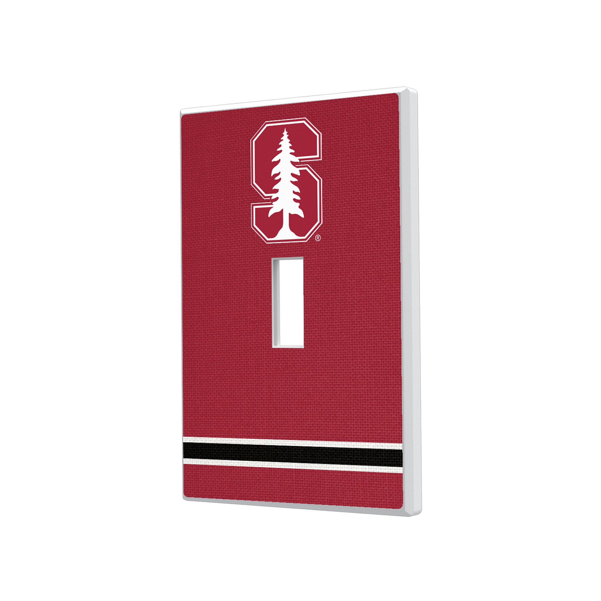 Keyscaper Stanford Cardinal Stripe Design Single Toggle Lightswitch Plate