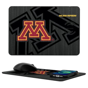 Keyscaper Minnesota Golden Gophers 15W Fast Wireless Charger and Mouse Pad