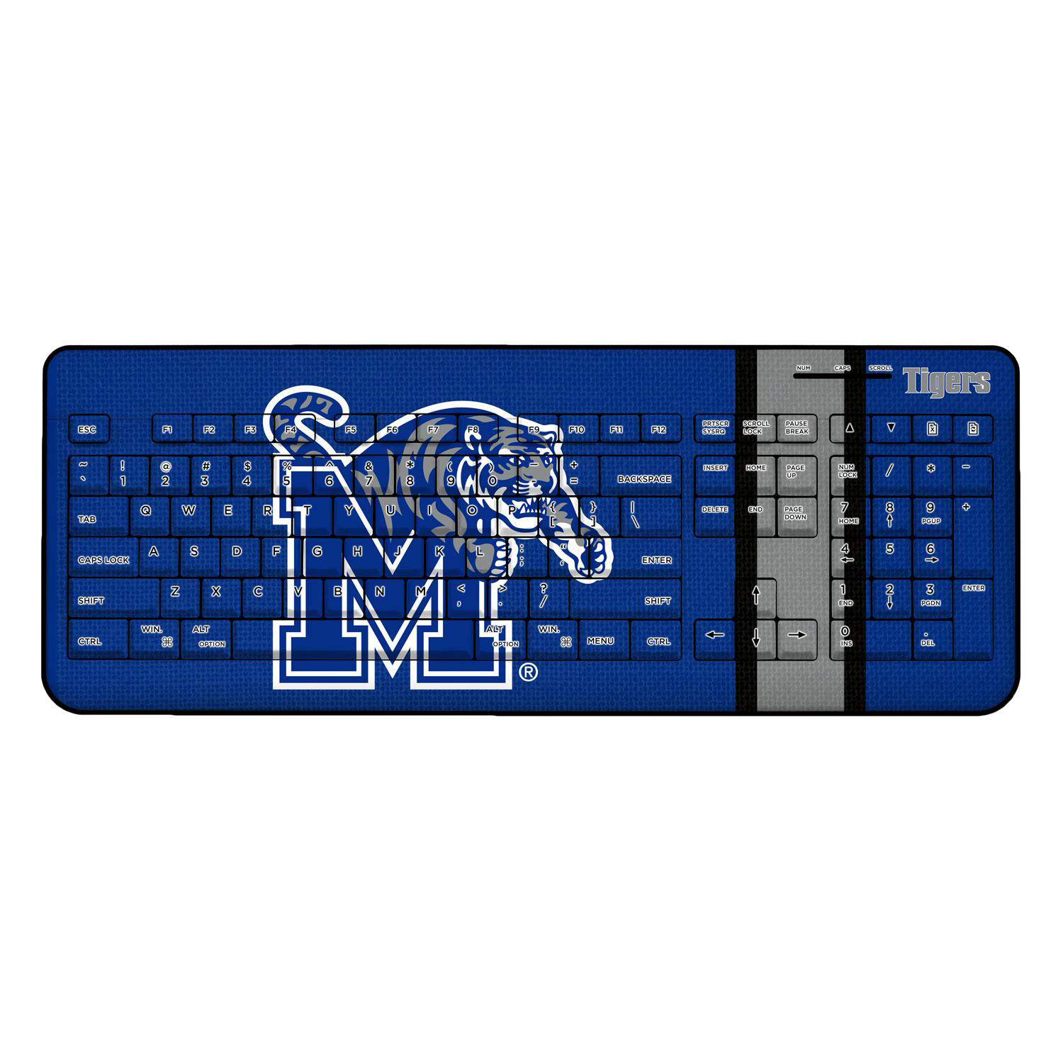 Keyscaper Memphis Tigers Stripe Design Wireless Keyboard