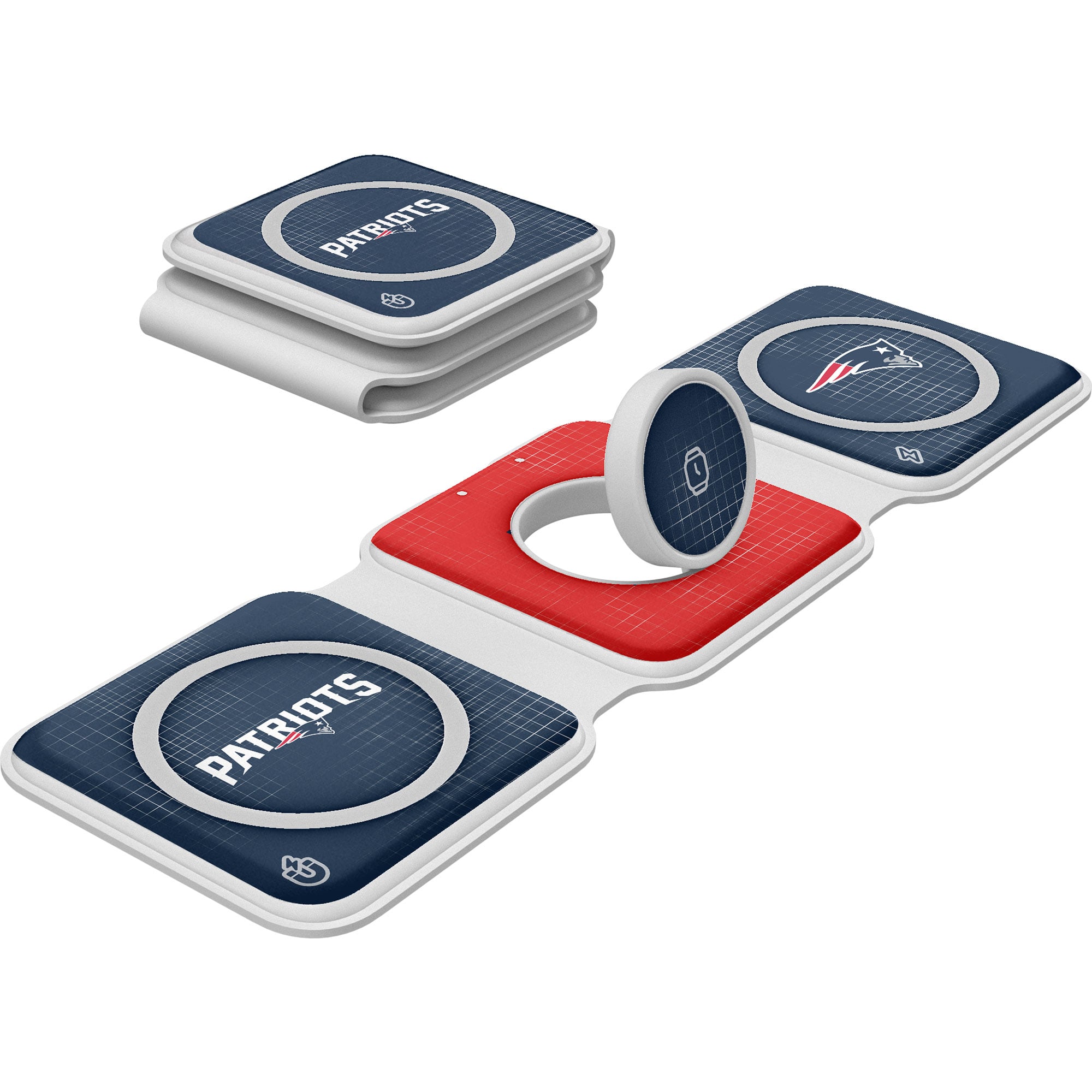Keyscaper New England Patriots 3-in-1 Foldable Charger Keyscaper New England Patriots 3-in-1 Foldable Charger