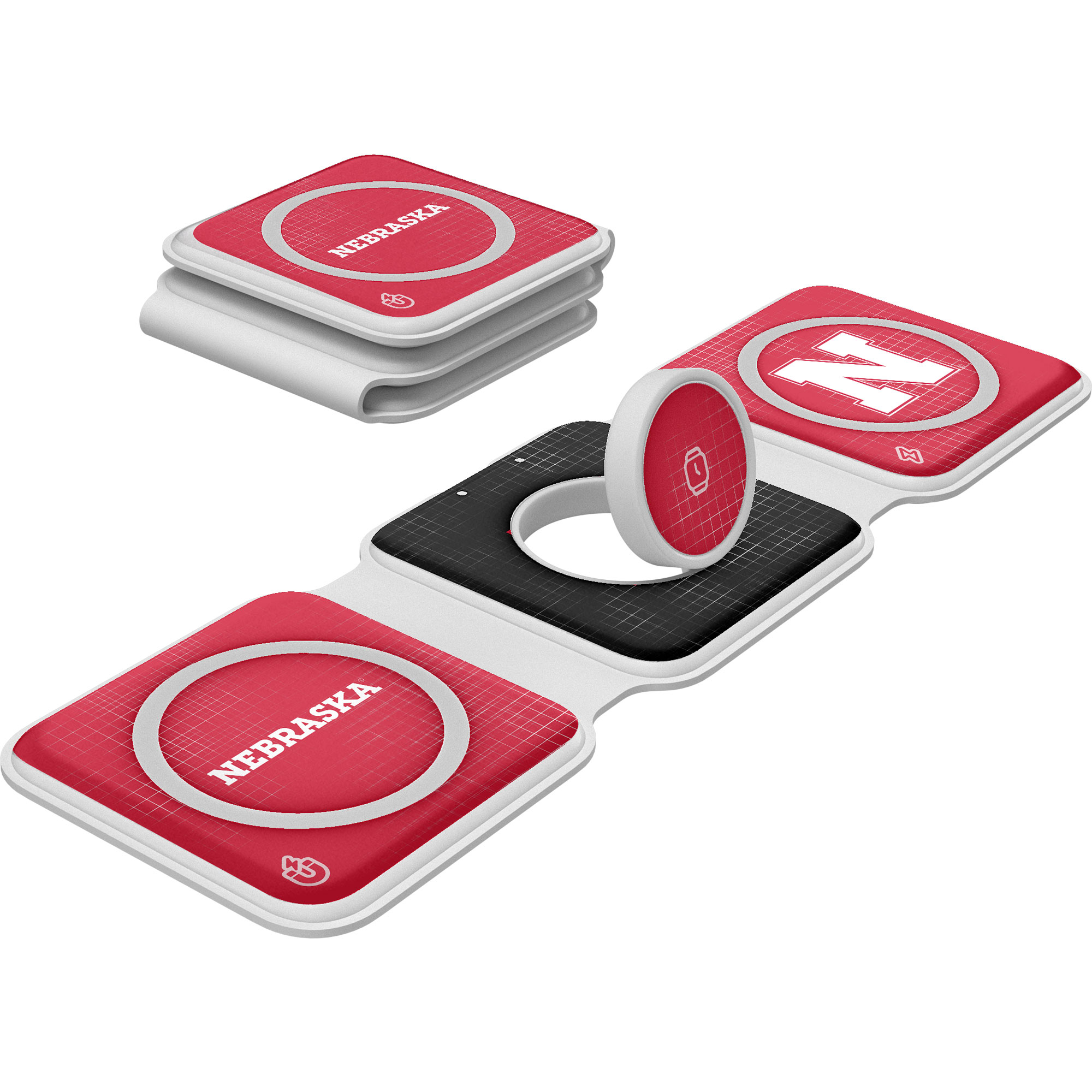 Keyscaper Nebraska Huskers 3-in-1 Foldable Charger Keyscaper Nebraska Huskers 3-in-1 Foldable Charger